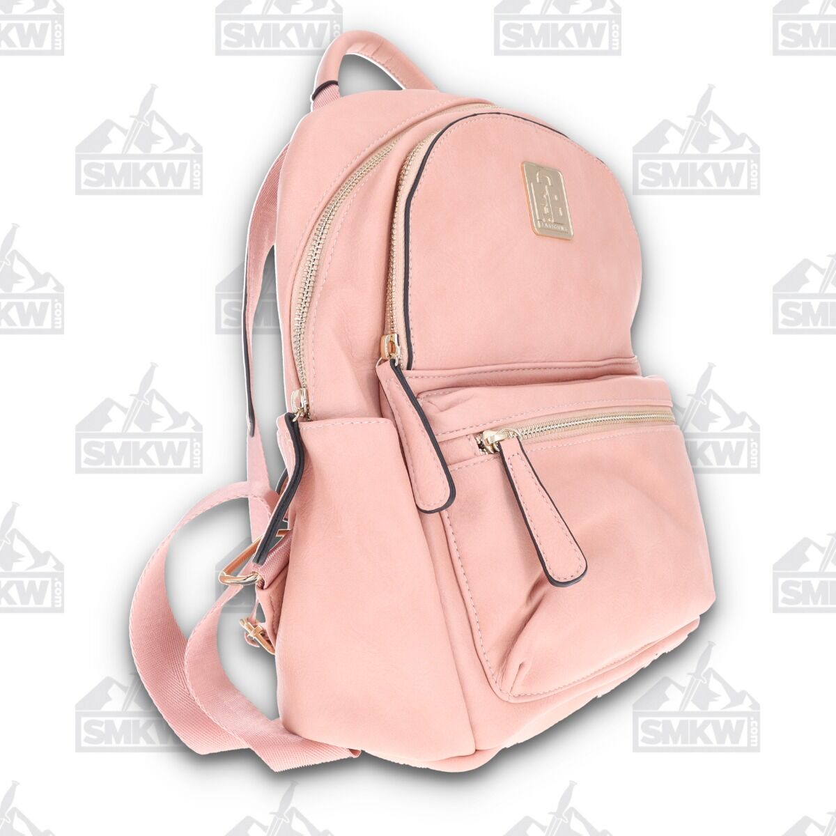 FabiGun Conceal Carry Backpack Stitched Pink Leather FAB1926PNK View 1