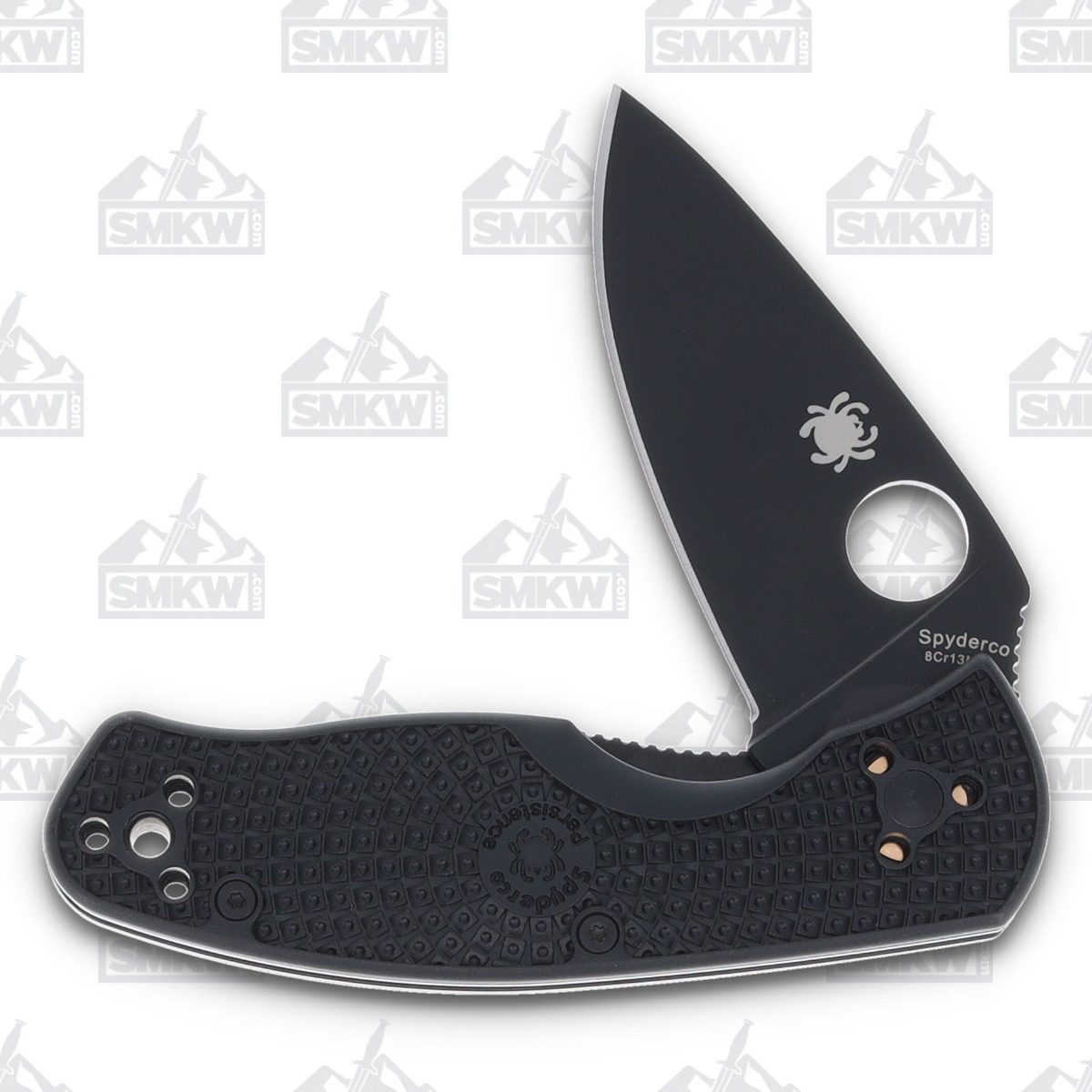 Spyderco Persistence Lightweight Folding Knife 2.75in Black Plain Blade SPC136PBBK View 2