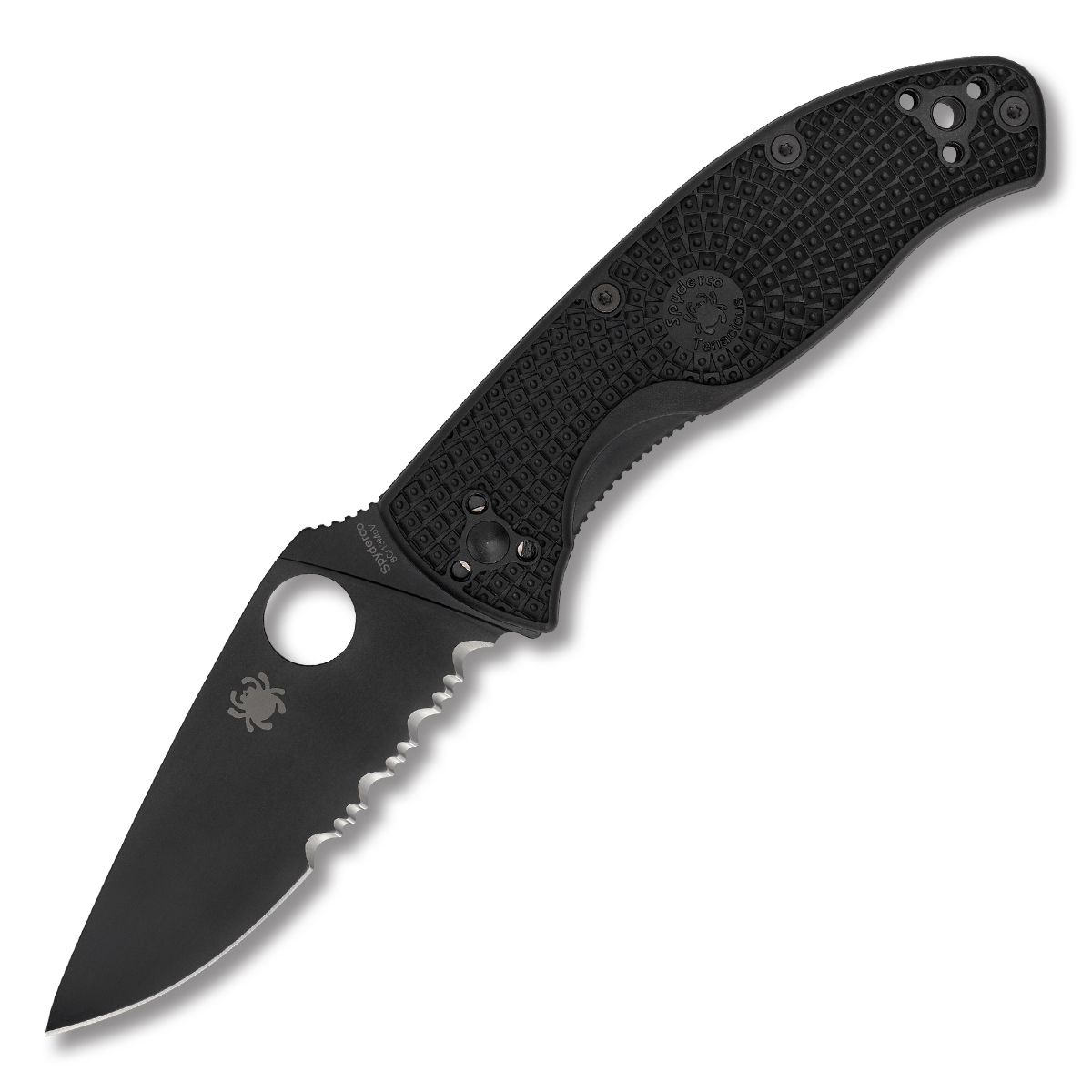 Spyderco Tenacious Lightweight Folding Knife FRN 3.39in PS Black Oxide Blade SPC122PSBBK View 1