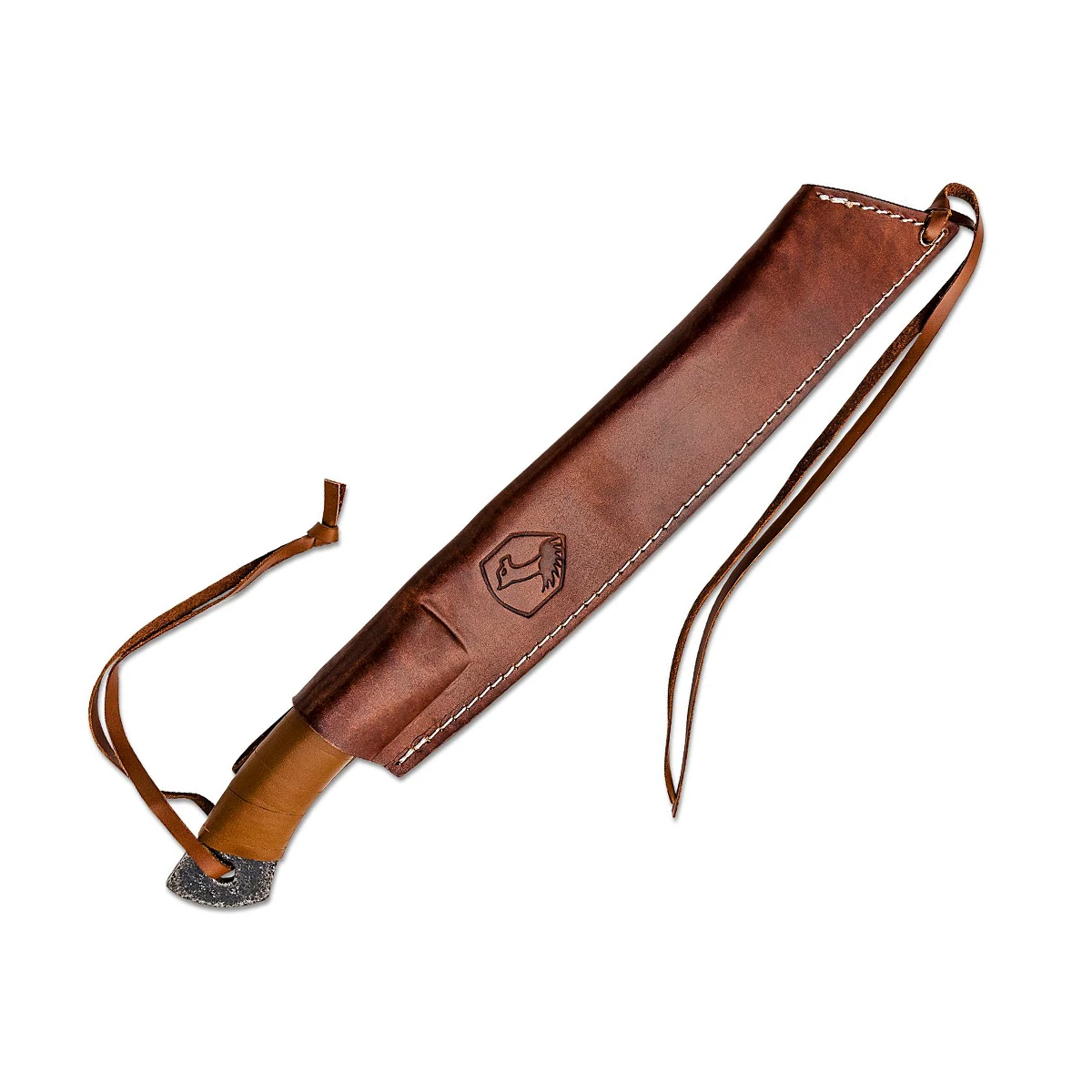 Condor Tool and Knife Impossible Machete Leather Wrapped Hardwood 10.89in Blade CTK63859 View 4