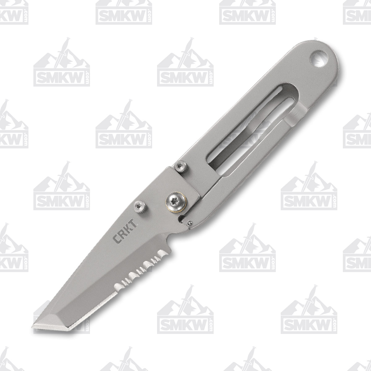 CRKT K.I.S.S. Folding Knife Stainless 2.25in Partially Serrated Tanto CR5510 View 2