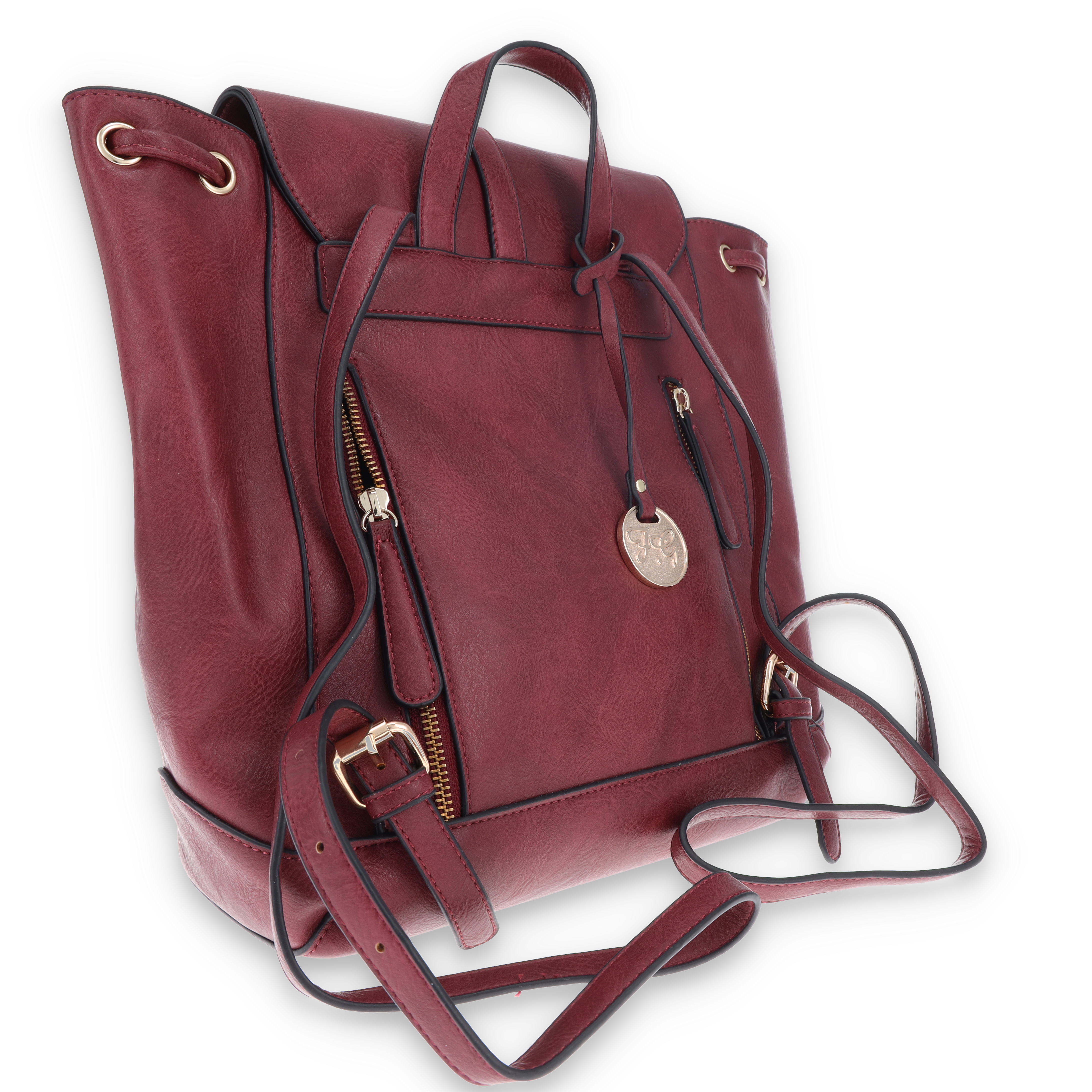 FabiGun Concealed Carry Backpack Maroon Leather FAB1923MAR View 5