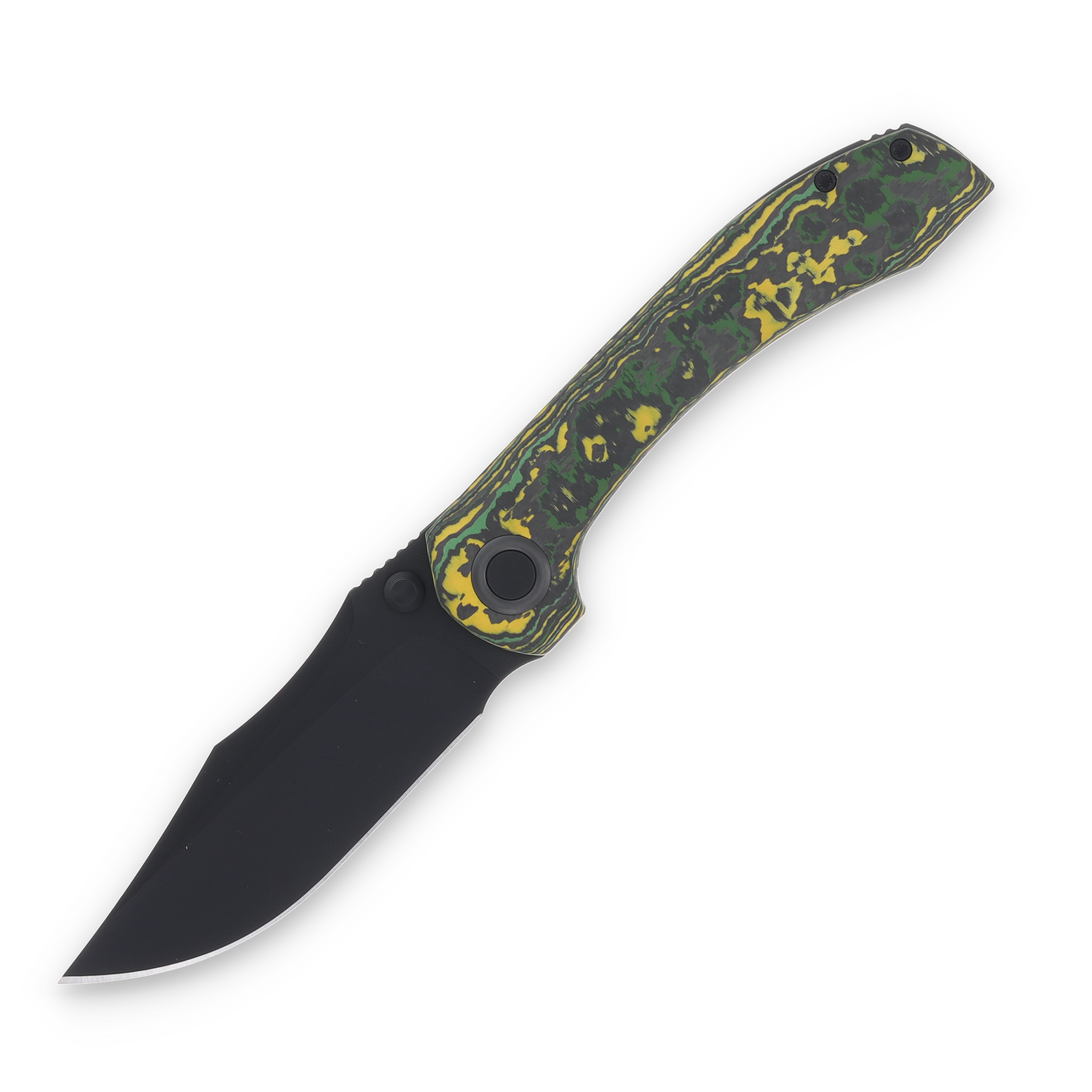 Brian Brown SMKW Exclusive Raptor Folding Knife PVD M390/Toxic Storm FatCarbon BBRAPTORTSV2 View 1