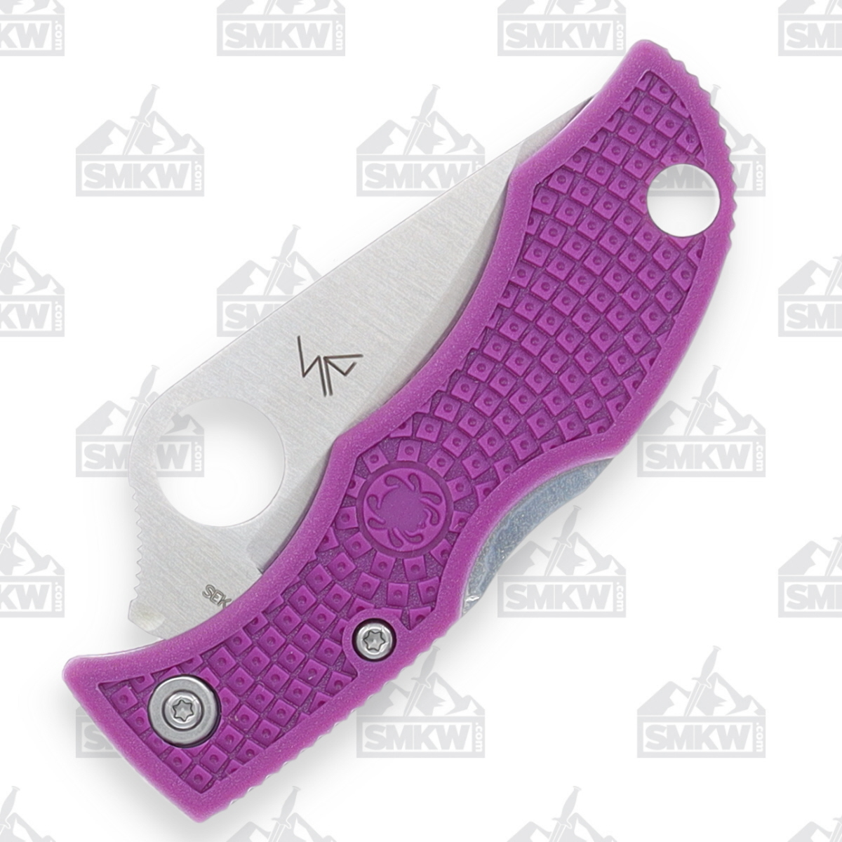 Spyderco Ladybug 3 Folding Knife Purple 1.9in Plain Satin Clip Point SPLPRP3 View 7