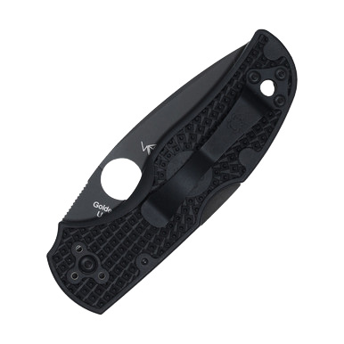 Spyderco Native 5 Folding Knife Black 2.95in Partially Serrated Blade SPC41PSBBK5 View 3