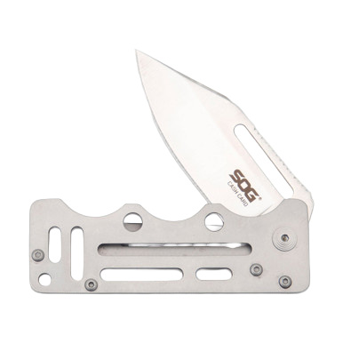 SOG Cash Card Folding Knife 2.75in Satin Clip Point Money Clip SOGEZ1CP View 3