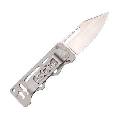 SOG Cash Card Folding Knife 2.75in Satin Clip Point Money Clip SOGEZ1CP View 2