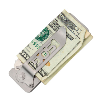 SOG Cash Card Folding Knife 2.75in Satin Clip Point Money Clip SOGEZ1CP View 6