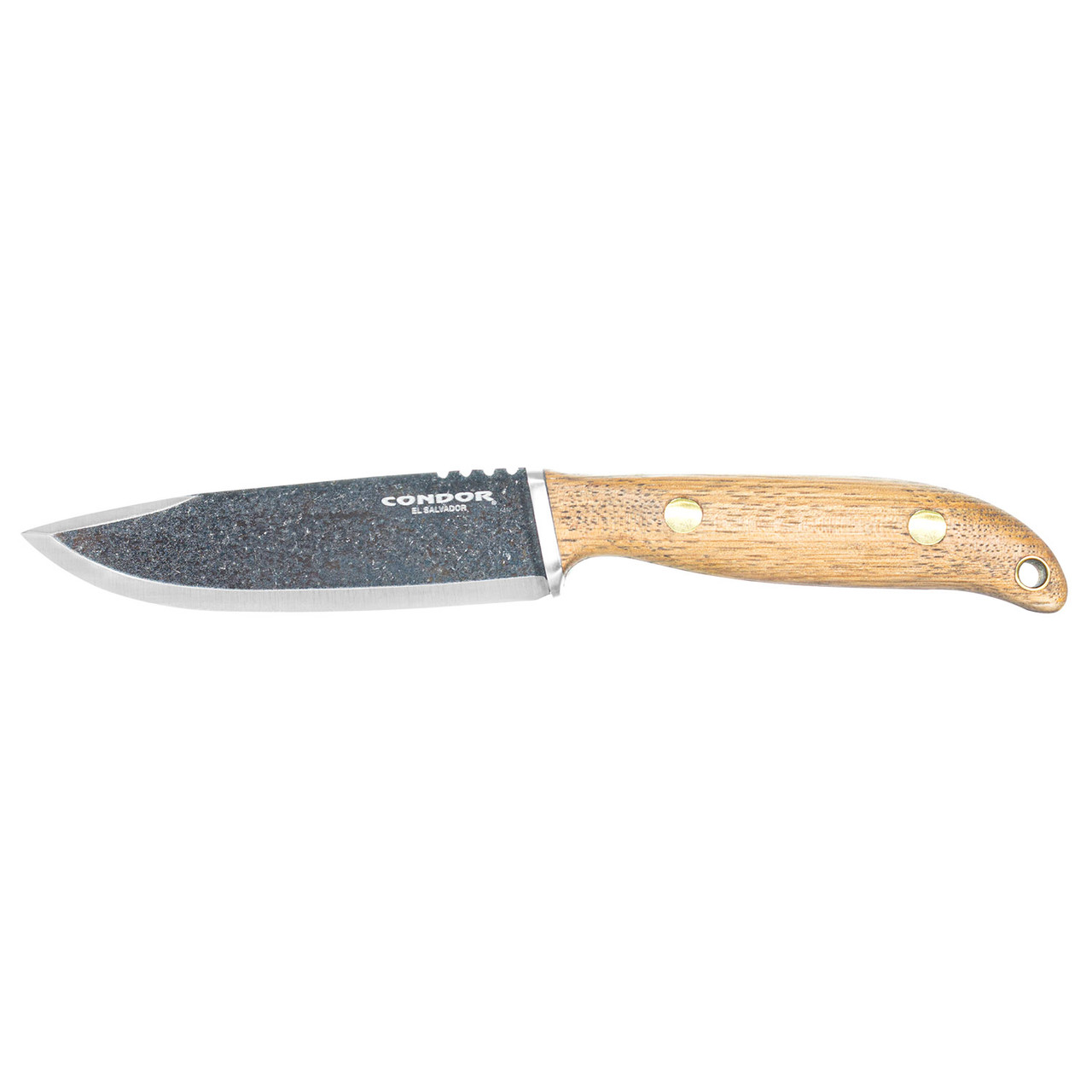 Condor Tool and Knife Austral Knife Fixed Blade Hickory 4.61in Plain Edge Clip Point CTK63864 View 1