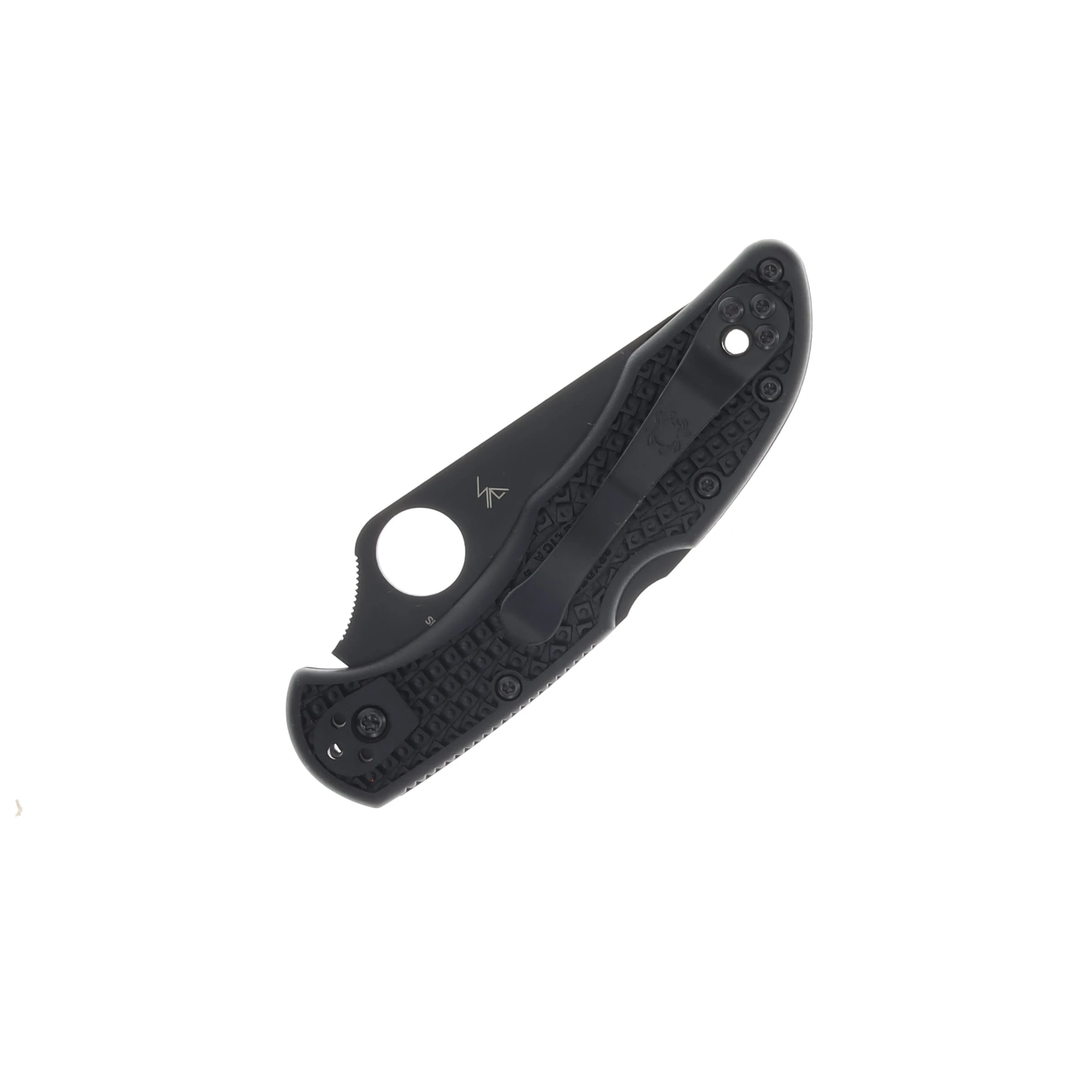 Spyderco Delica 4 Folding Knife Black 2.9in Partially Serrated Blade SPC11PSBBK View 4