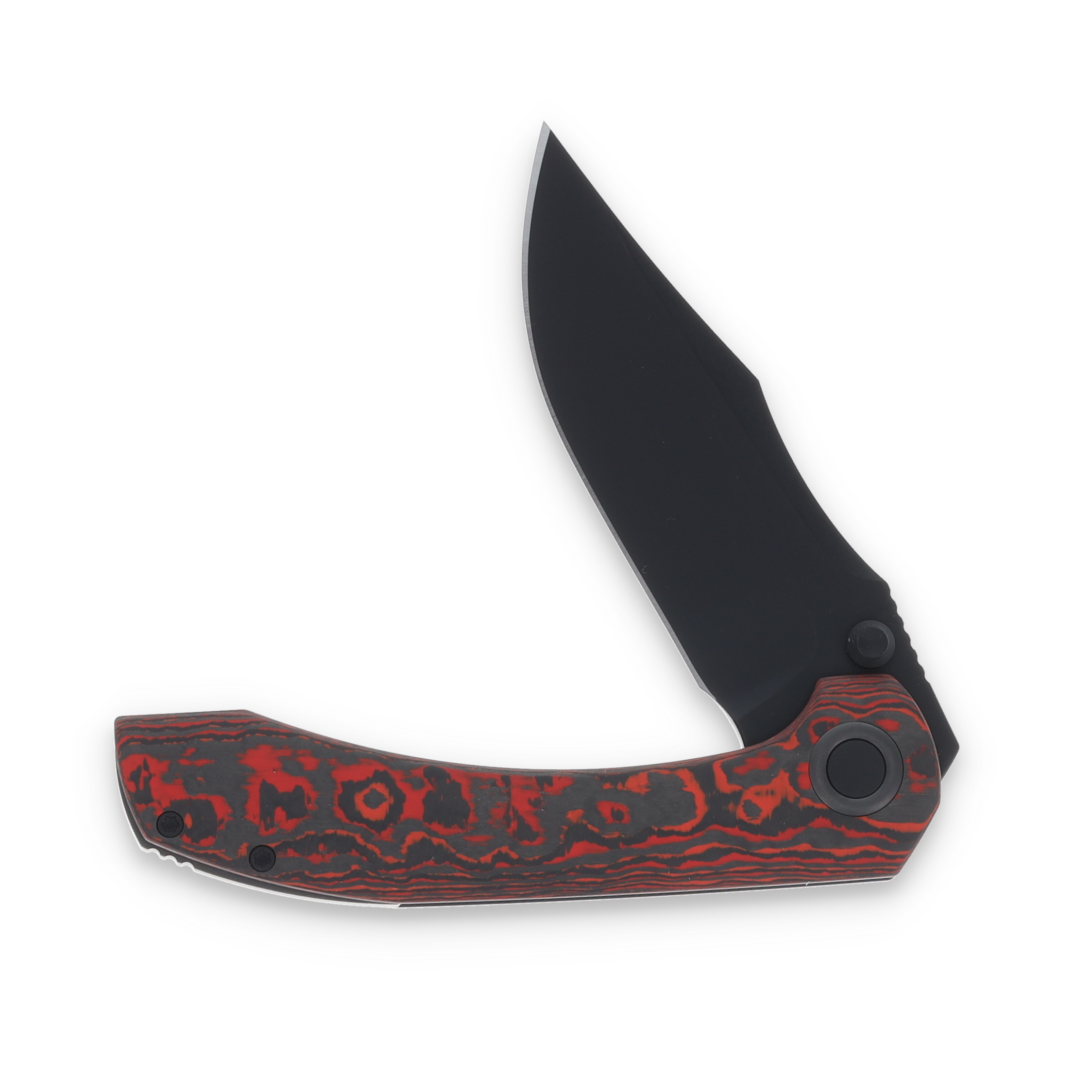 Brian Brown SMKW Exclusive Raptor Folding Knife PVD M390/Lava Flow FatCarbon BBRAPTORLFV2 View 2