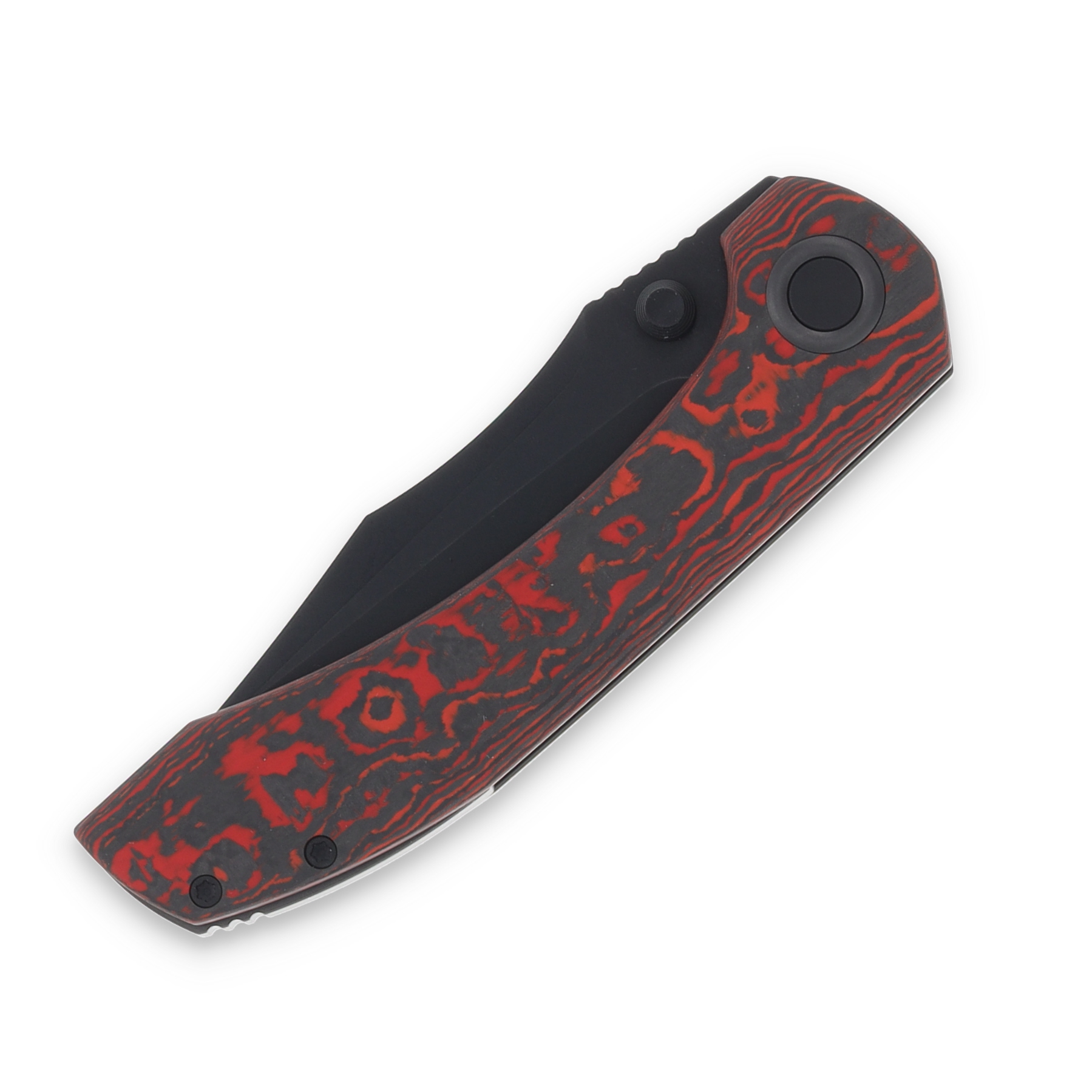 Brian Brown SMKW Exclusive Raptor Folding Knife PVD M390/Lava Flow FatCarbon BBRAPTORLFV2 View 4