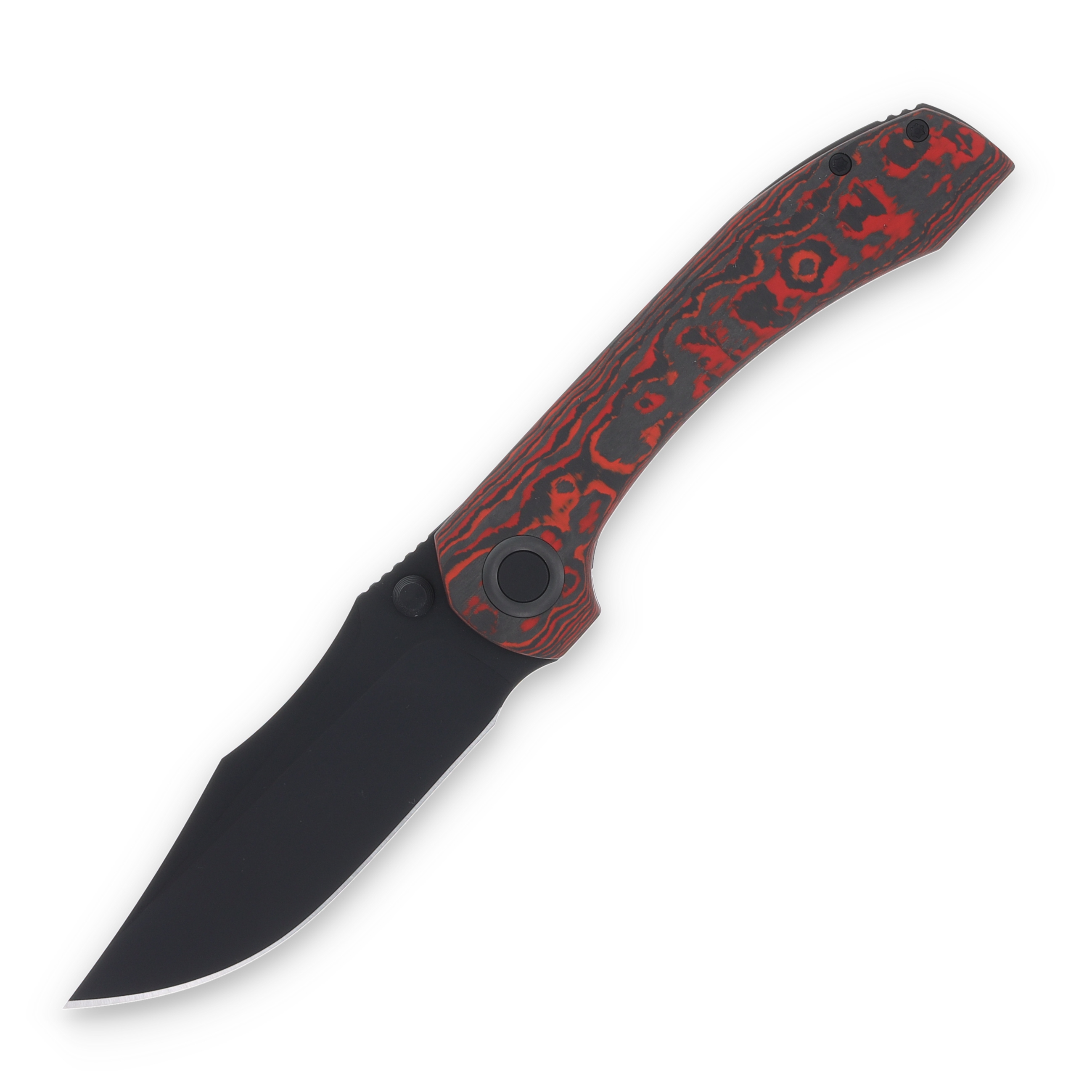 Brian Brown SMKW Exclusive Raptor Folding Knife PVD M390/Lava Flow FatCarbon BBRAPTORLFV2 View 1