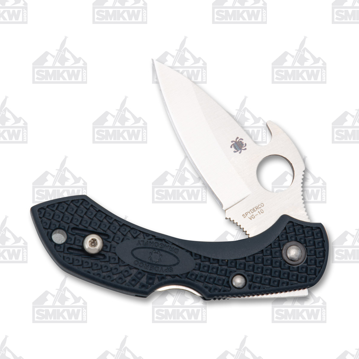 Spyderco Dragonfly 2 Emerson Opener Folding Knife Gray FRN 2.28in Satin Blade SPC28PGYW2 View 2