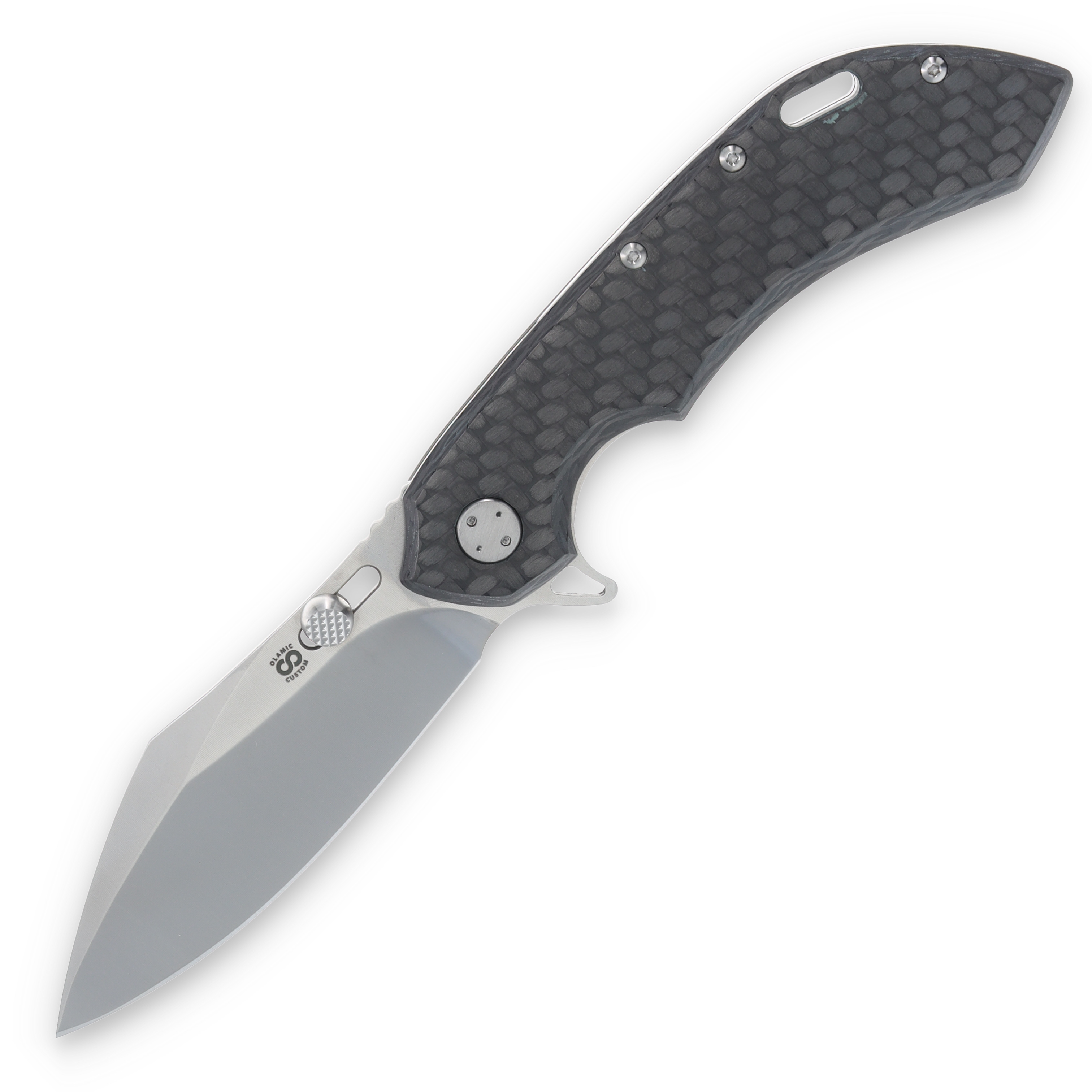 Olamic Wayfarer 247 Folding Knife T-052C 12K Twill Carbon Fiber/Polished Satin T052C View 1