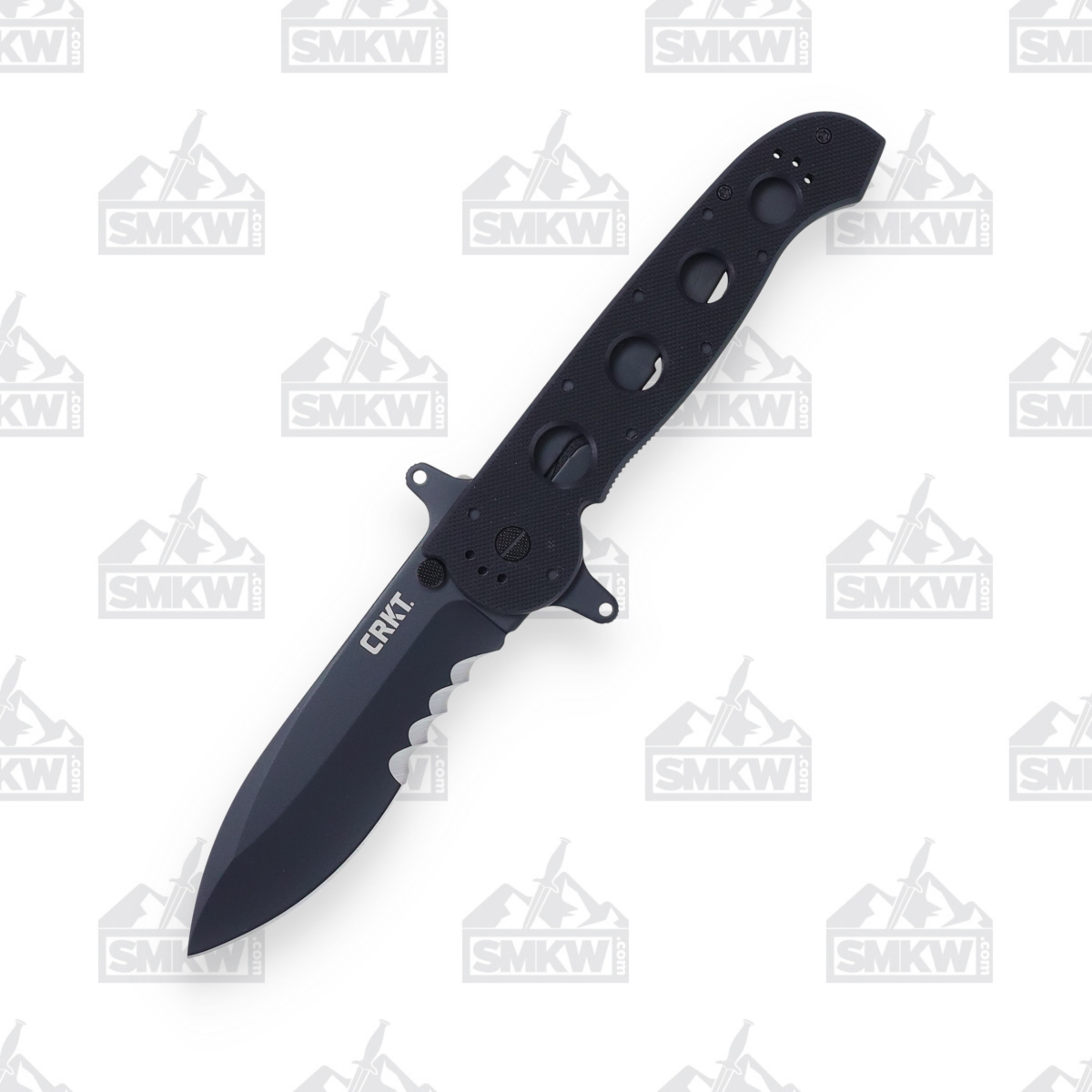CRKT M21 Special Forces Folding Knife Black TiNi Veff Serrations Blade CRM2114SFG View 2