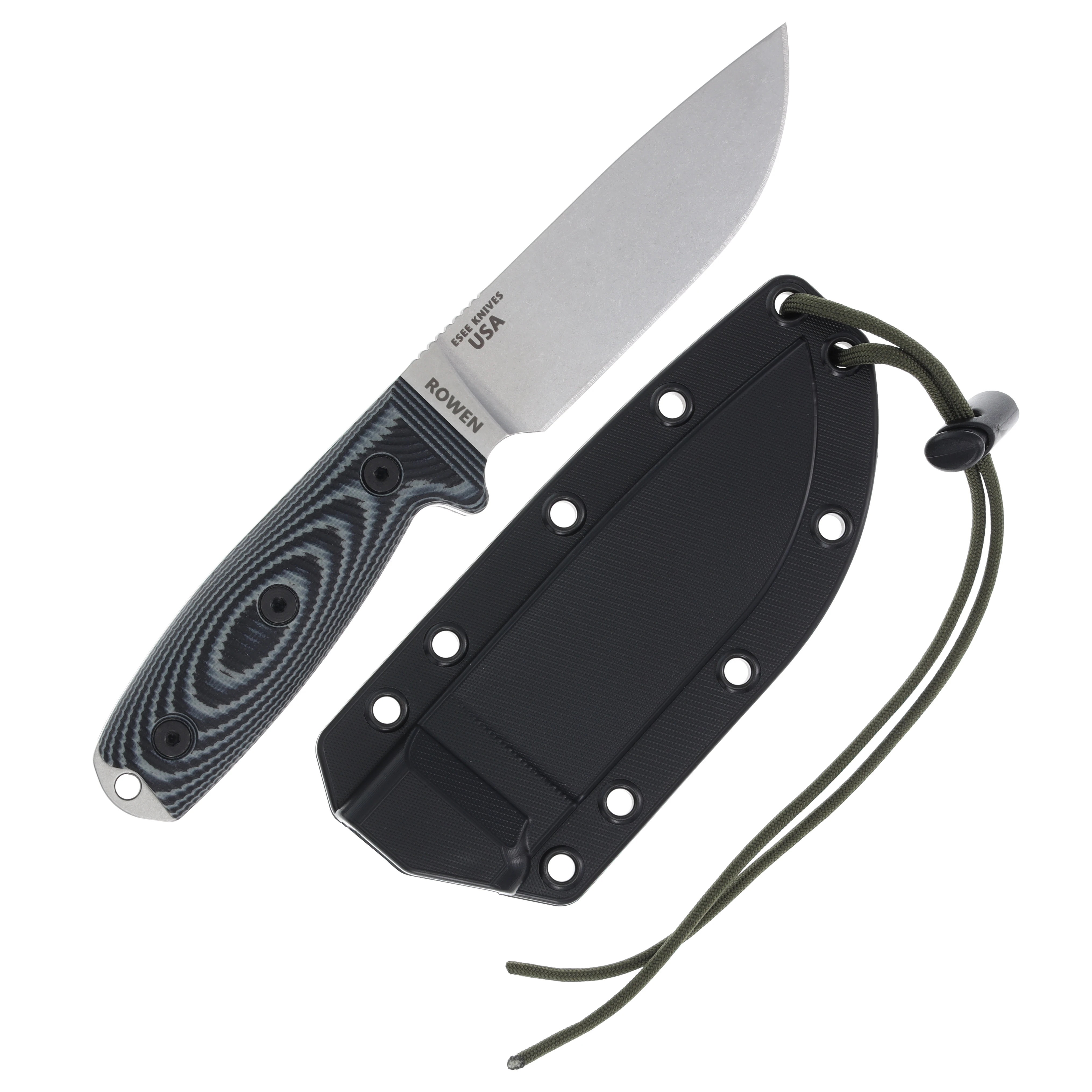 ESEE 4 Fixed Blade Gray and Black 3D G10 4.5in Plain Stonewash ESEE4PS35VO2 View 2