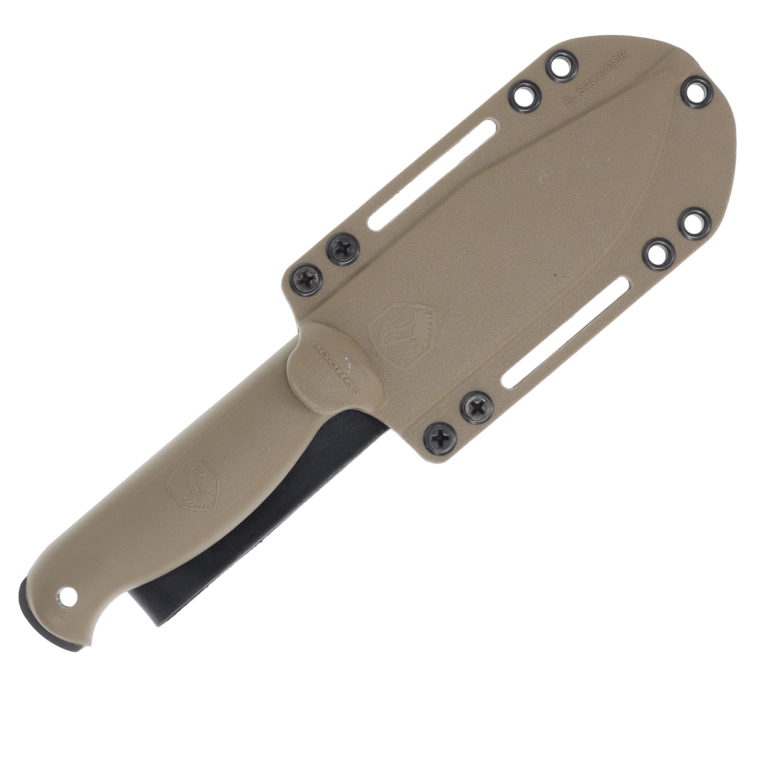 Condor Tool and Knife Fighter Fixed Blade Knife Desert Tan 4.7in Black Clip Point CTK61736 View 4