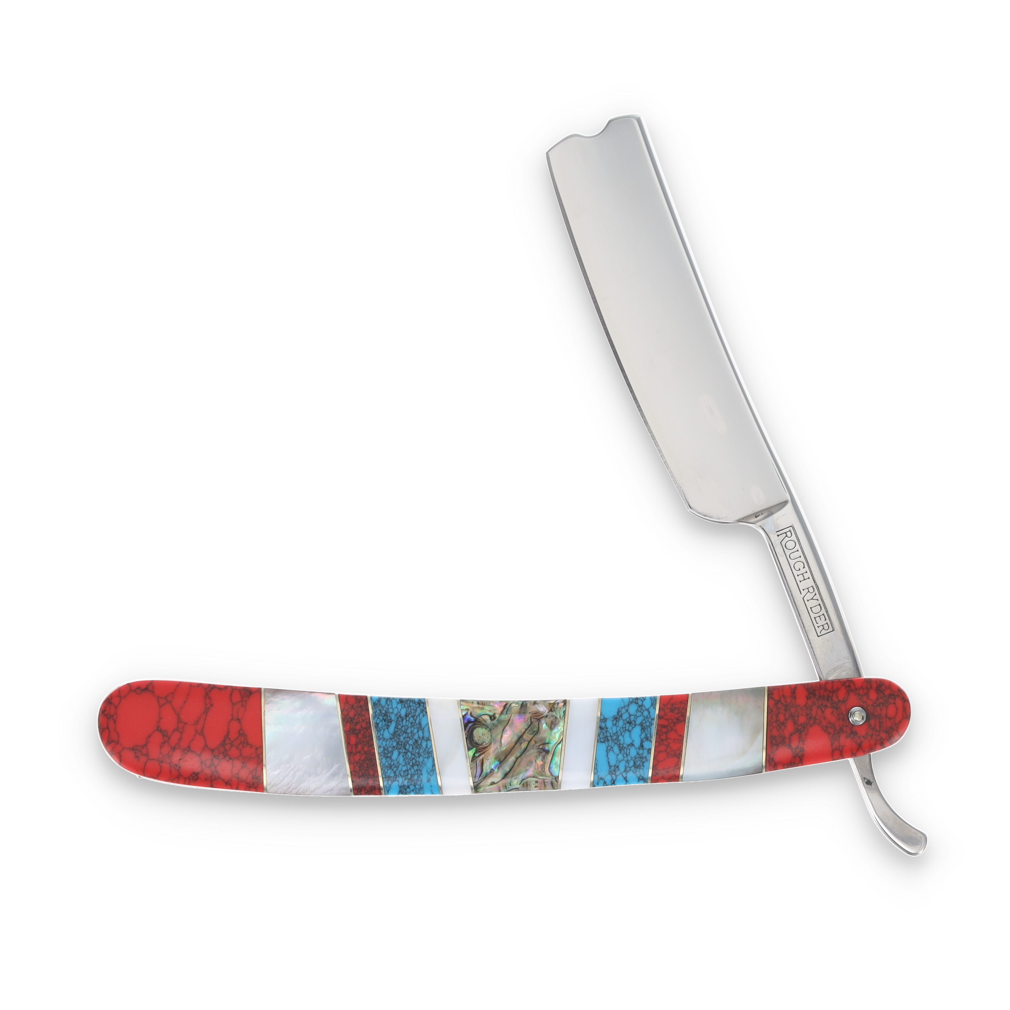 Rough Ryder Stoneworx Straight Razor Folding Knife RR2418 - Smoky