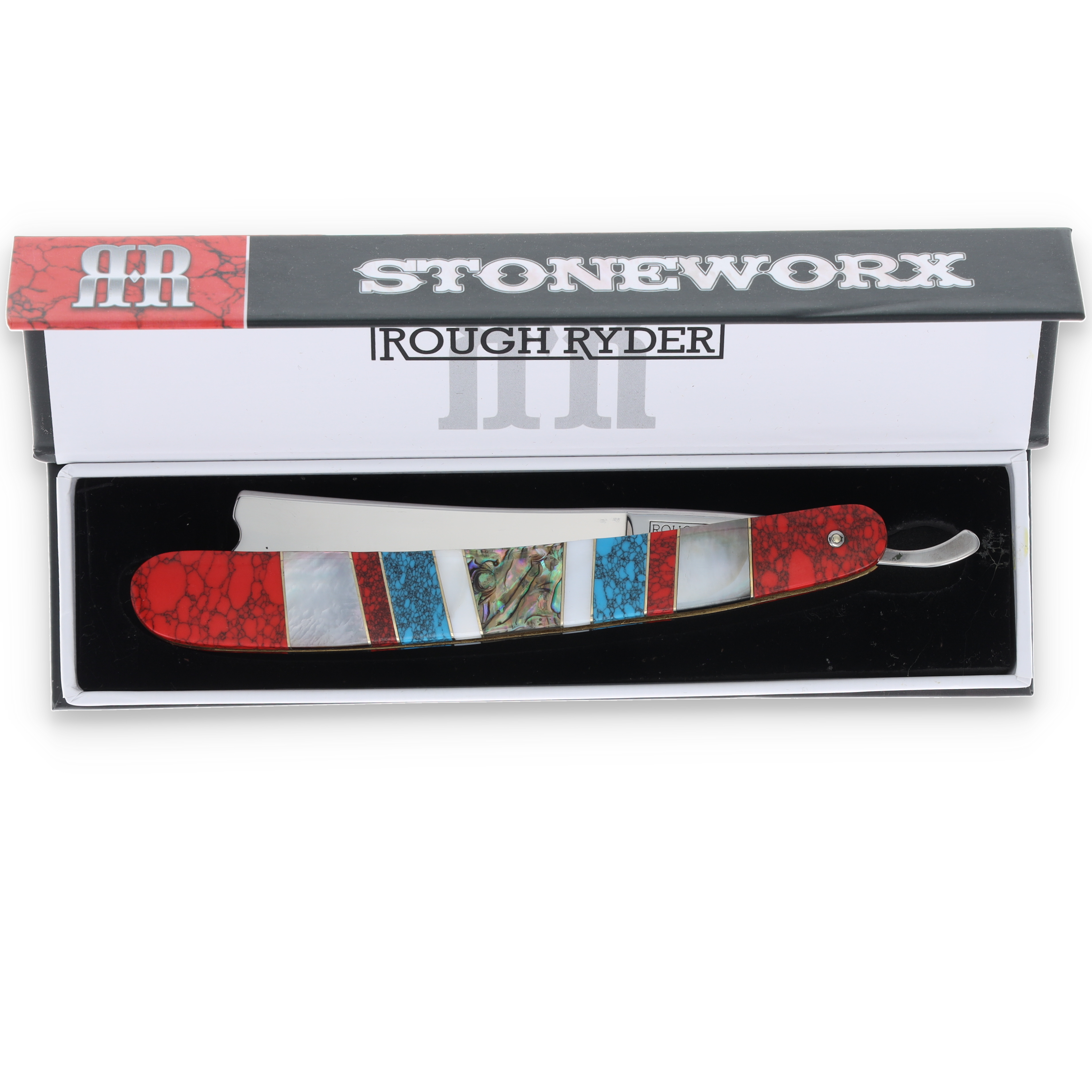 Rough Ryder Stoneworx Straight Razor Folding Knife RR2418 View 12
