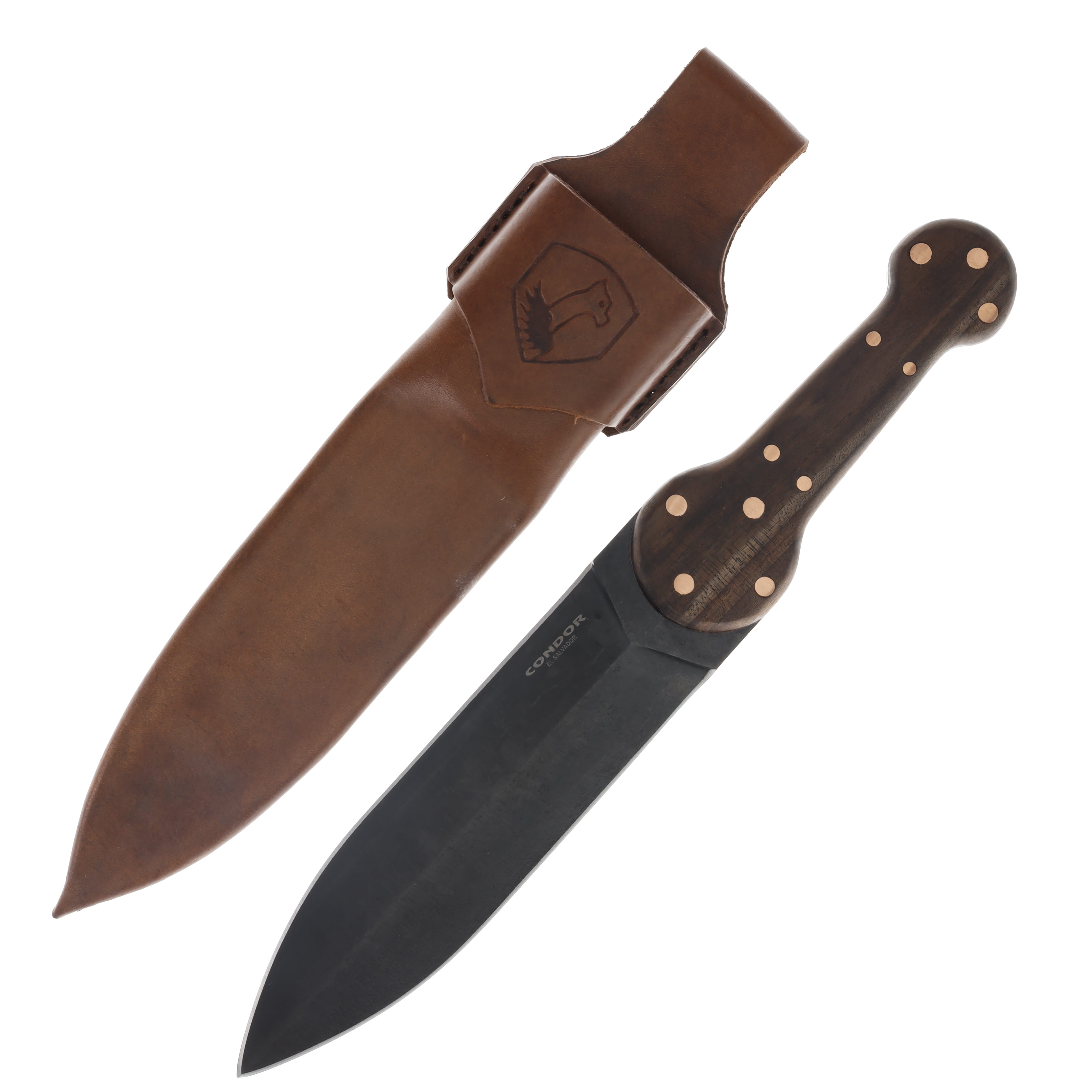 Condor Tool and Knife Trade Dag Knife Fixed Blade Walnut 7.95in Double Edge Dagger CTK61737 View 1