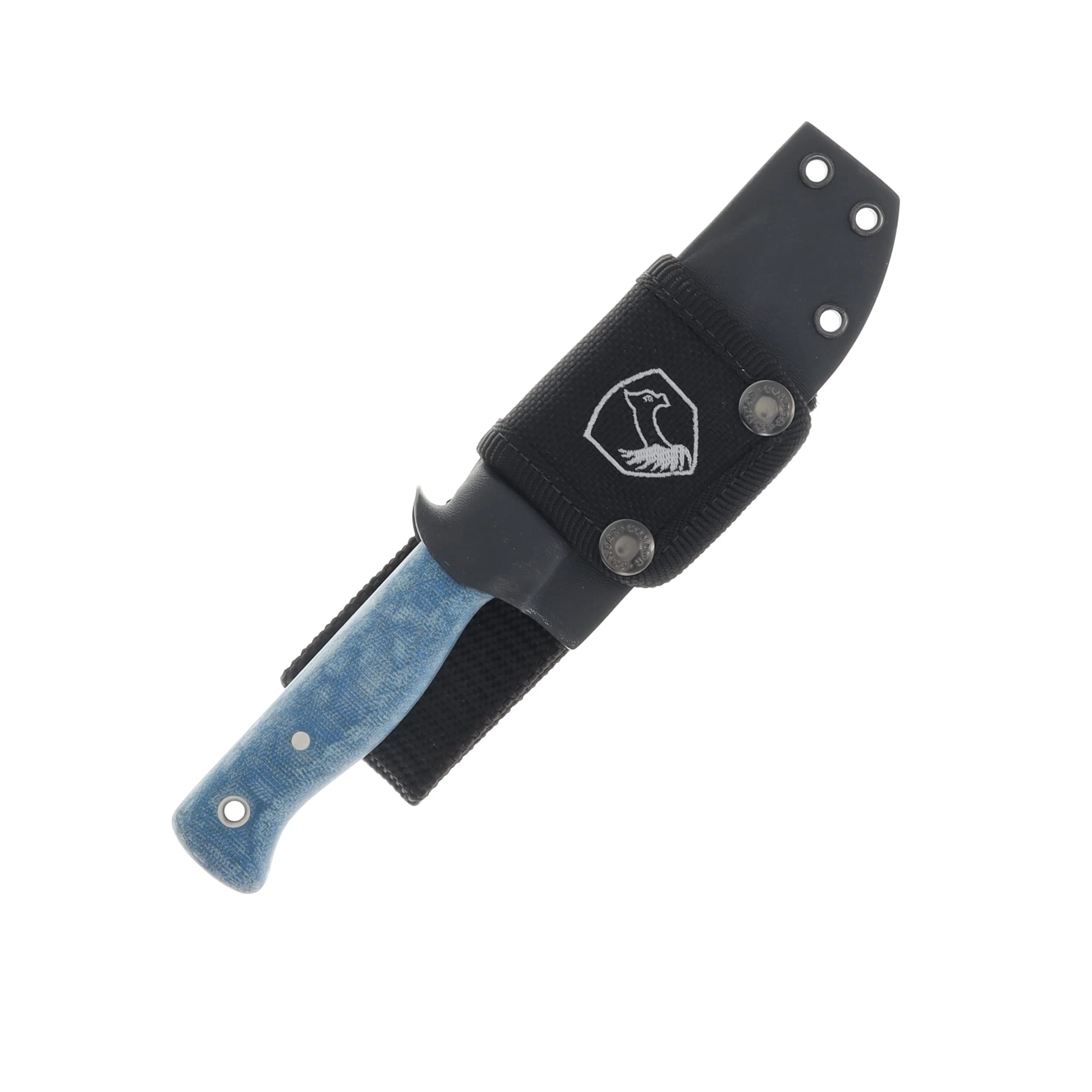 Condor Tool and Knife Aqualore Fixed Blade Blue Micarta 4.31in Drop Point CTK63860 View 4