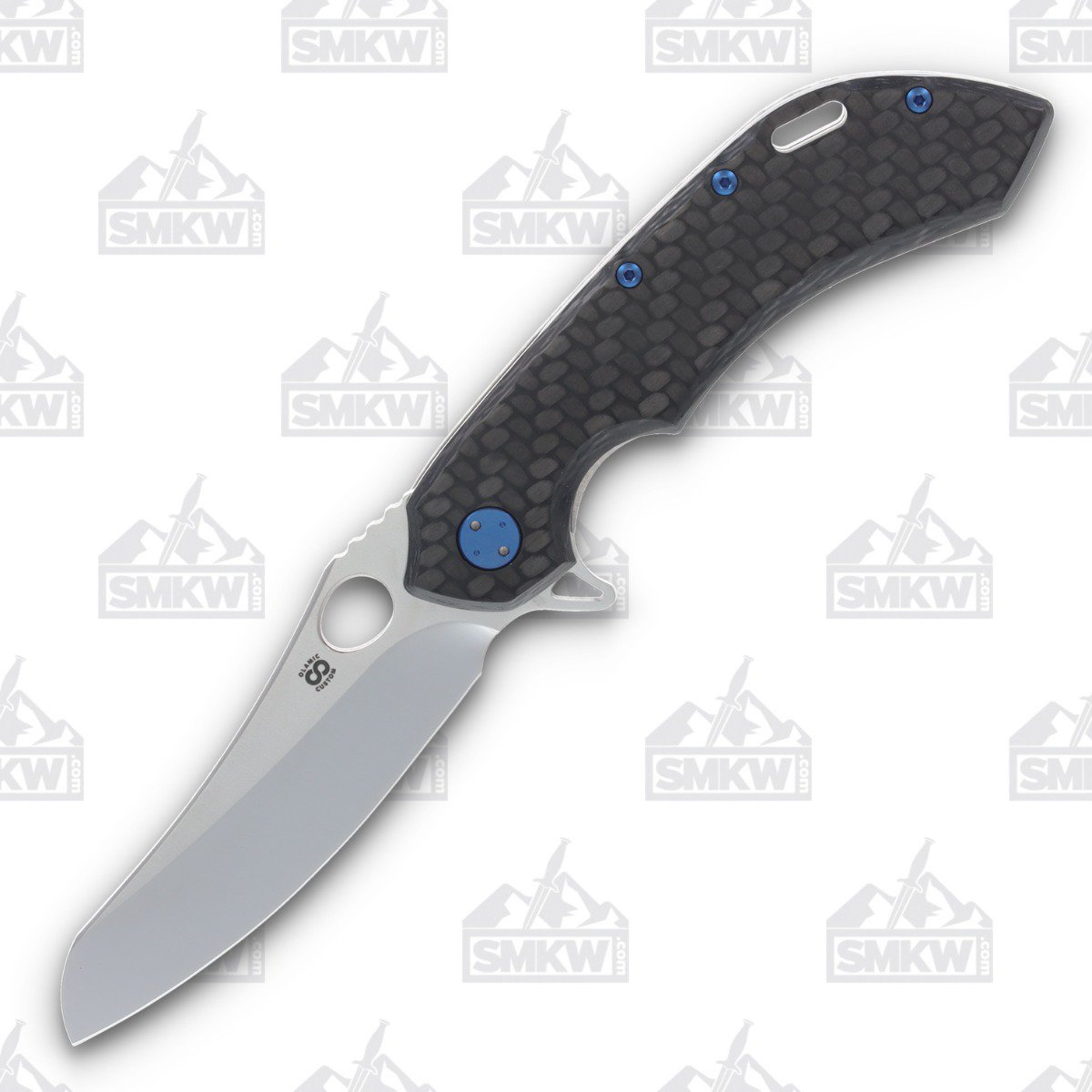 Olamic Wayfarer 247 Folding Knife T-039M 12K Twill Frosty Blue T039M View 1