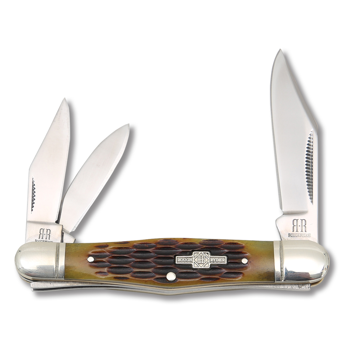 Rough Ryder Brown Jigged Bone Whittler Folding Knife RR106 View 1
