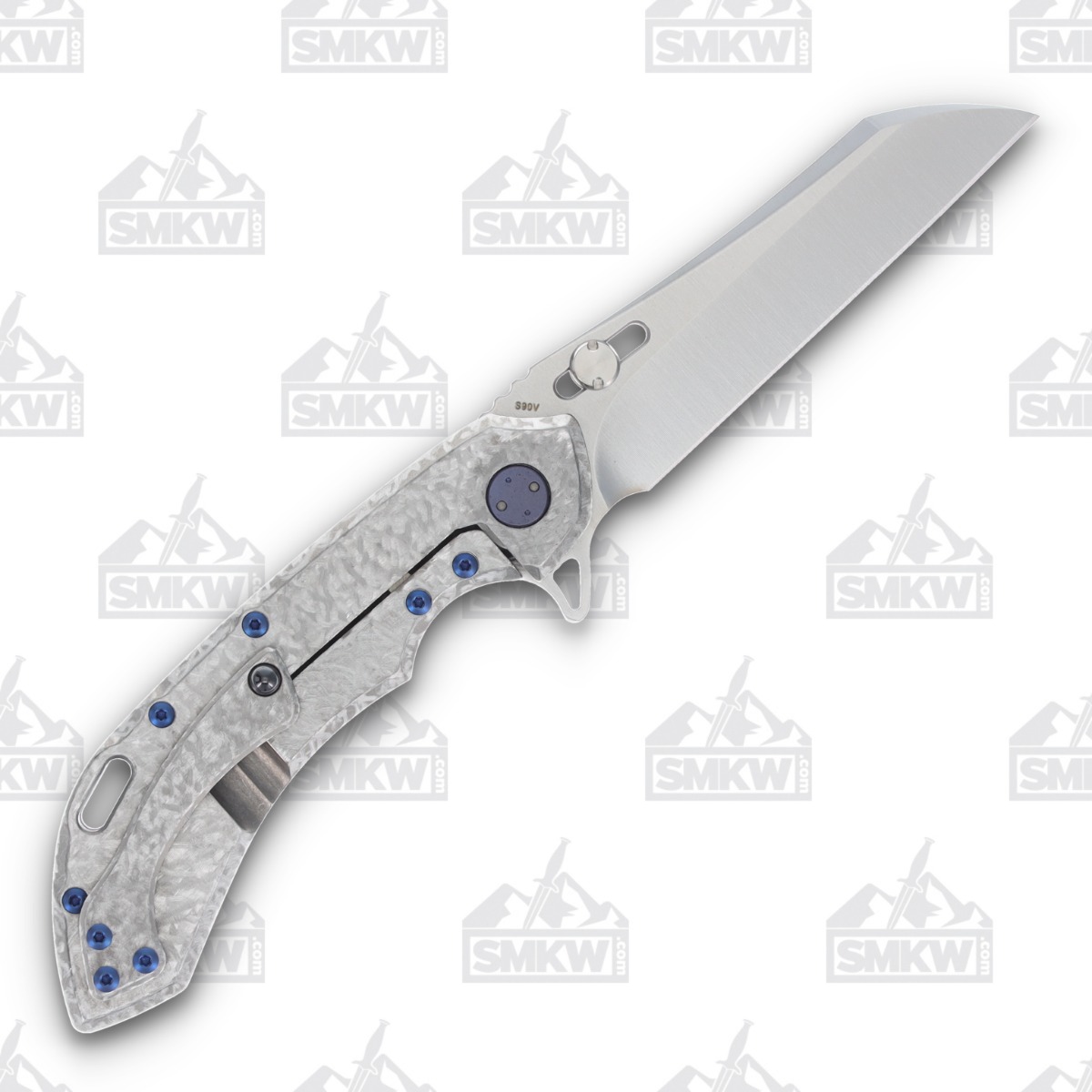 Olamic Wayfarer 247 Folding Knife T-033W 12K Twill Frosty Blue T033W View 2