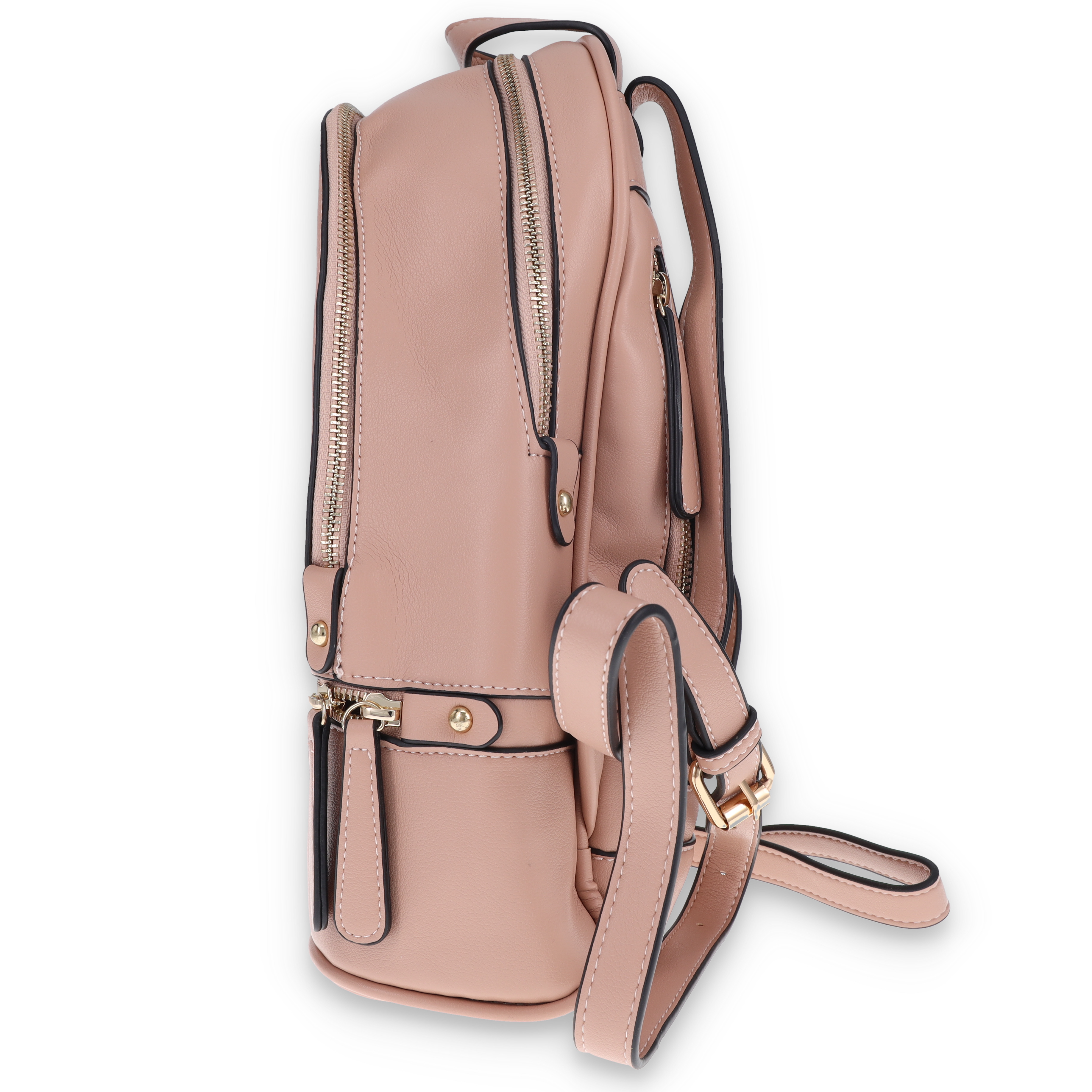 Fabigun Concealed Carry Backpack Light Pink Stitched Leather FABL82002PNK View 4