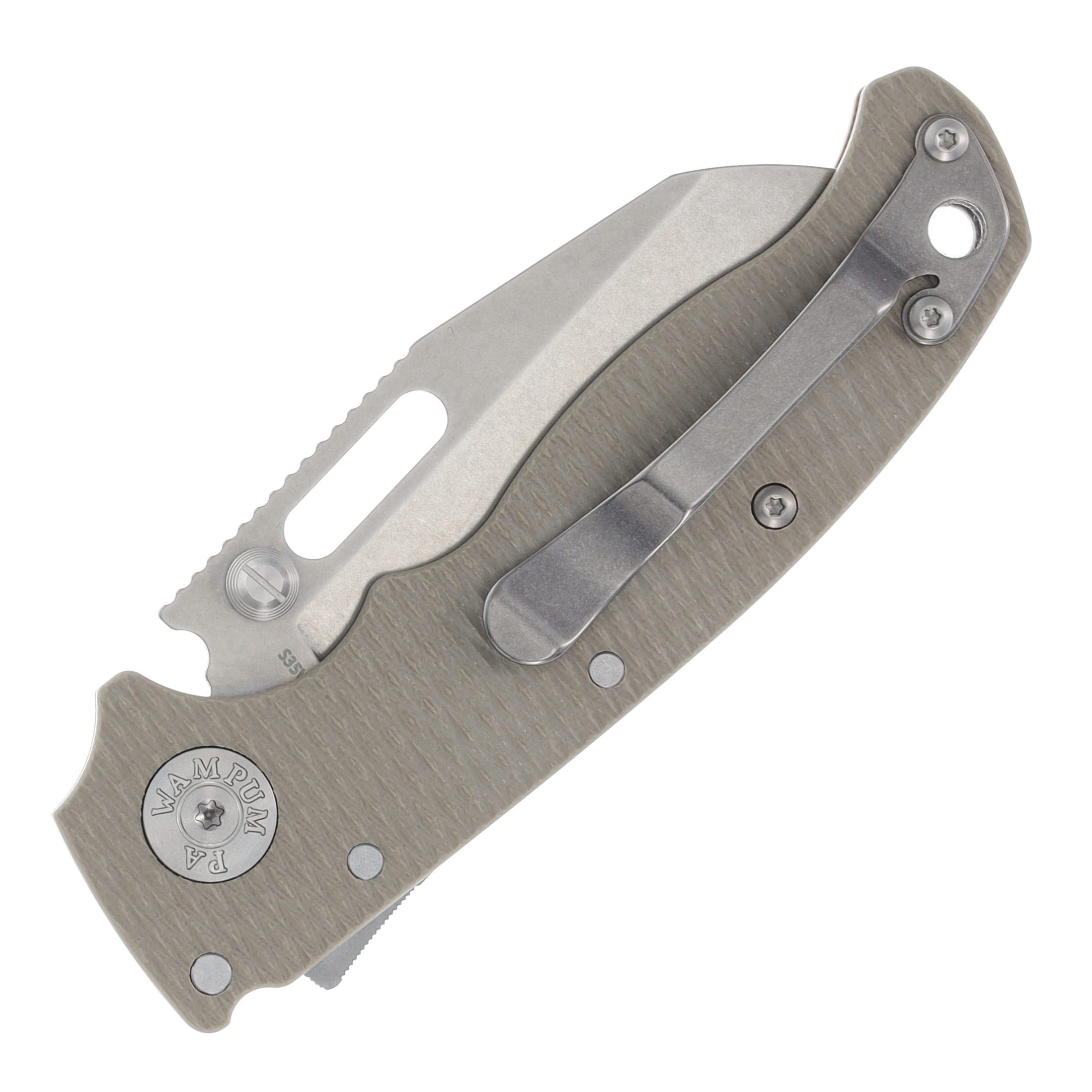 Demko Knives AD20.5 Coyote Tan 2.87 Inch Plain Stonewash Shark Foot AD205-S35-SFCT View 8