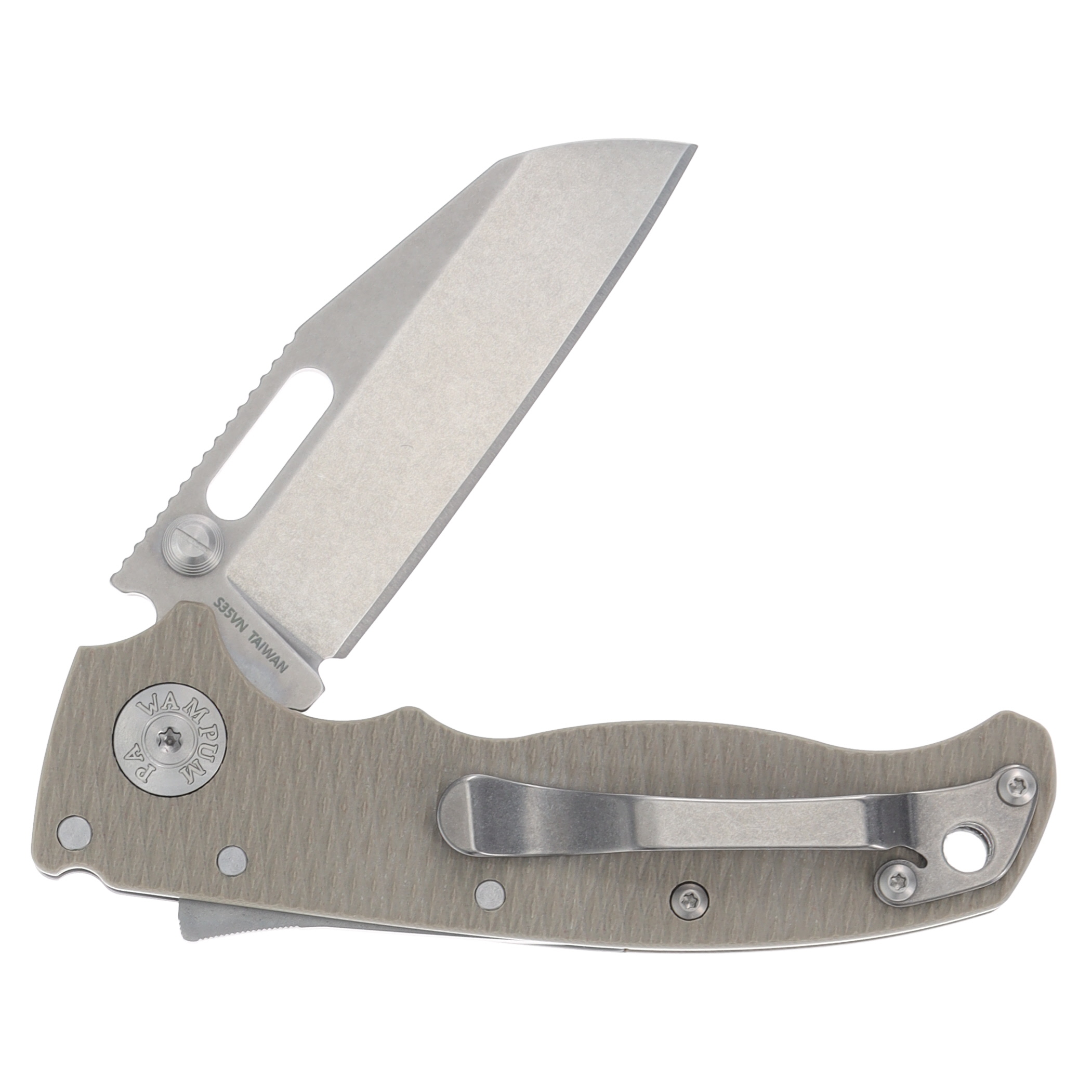 Demko Knives AD20.5 Coyote Tan 2.87 Inch Plain Stonewash Shark Foot AD205-S35-SFCT View 6