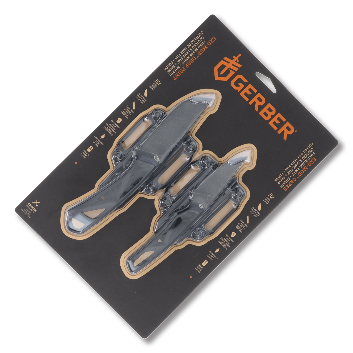 Gerber Exo-Mod Caper And Drop Point Fixed Blade Knife Combo G1065813 View 13
