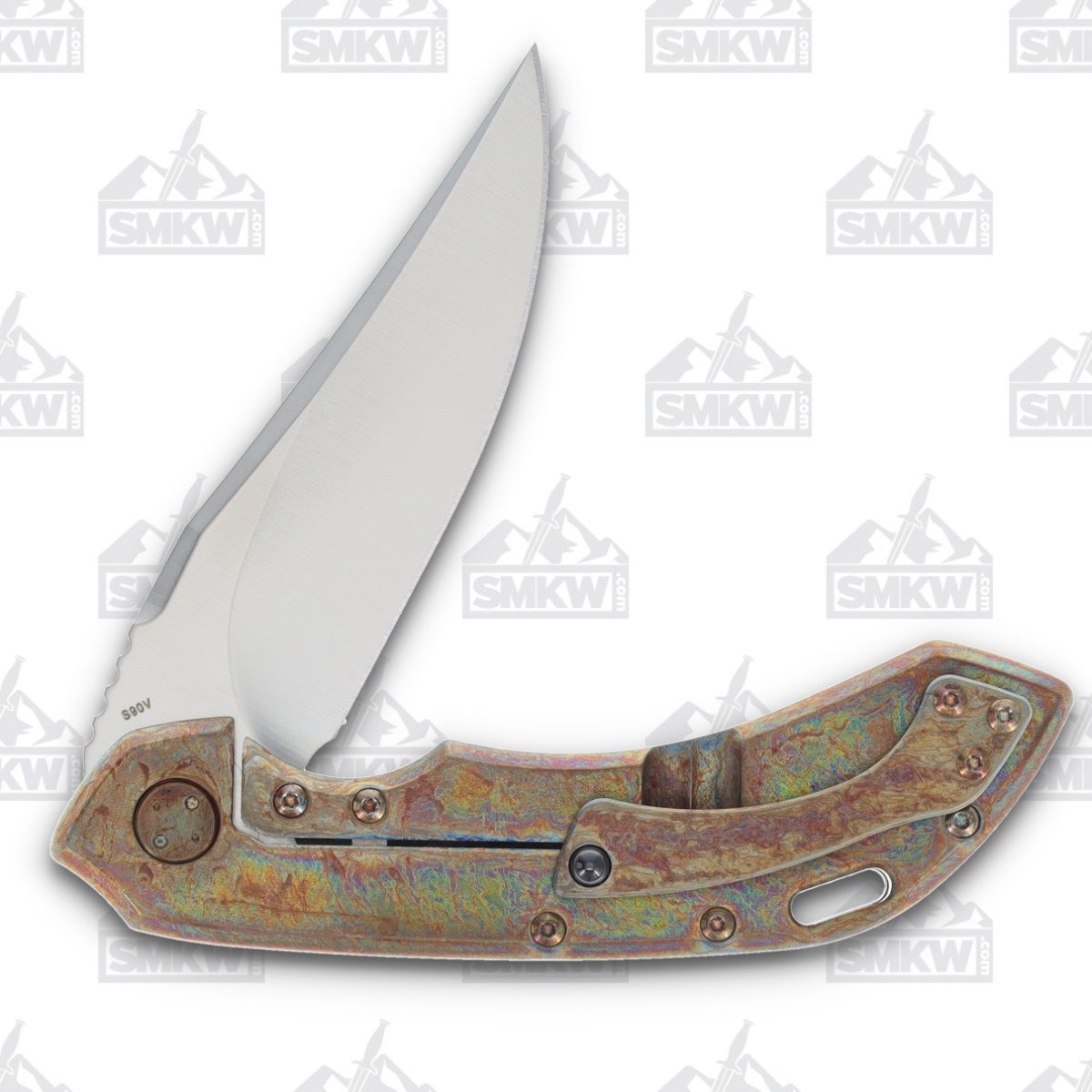 Olamic Wayfarer 247 Folding Knife T-045B Dark Matter FatCarbon Green Neontropic T045B View 4