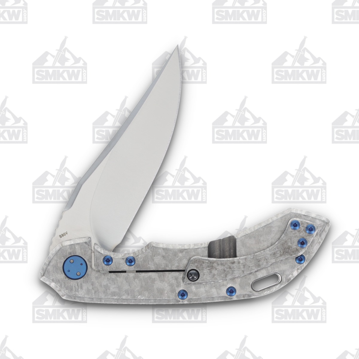 Olamic Wayfarer 247 Folding Knife T-037B 12K Twill (Frosty Blue) T037B View 4