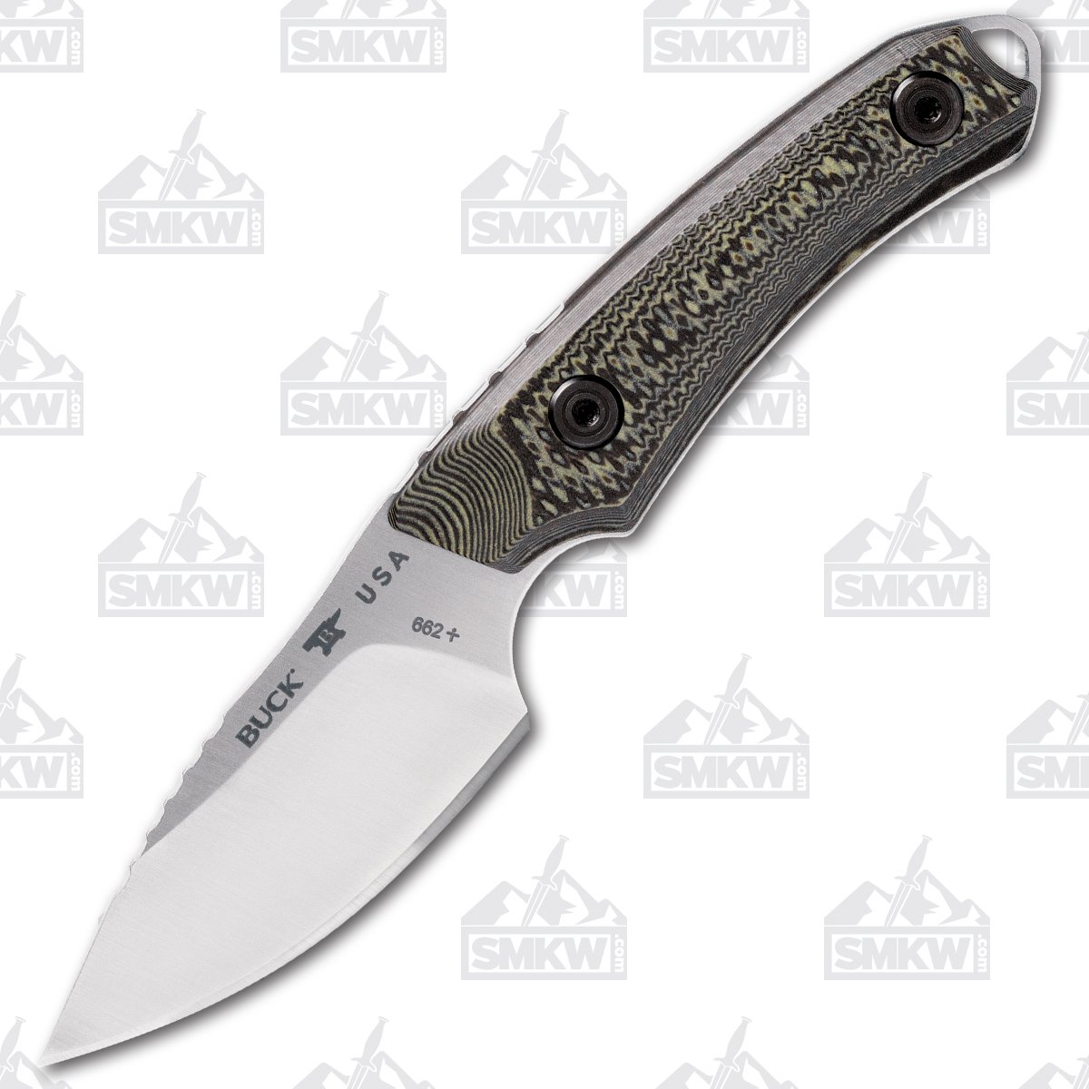 Buck 662 Alpha Scout Richlite 2.88 Inch Plain Satin Drop Point BU13463 View 1