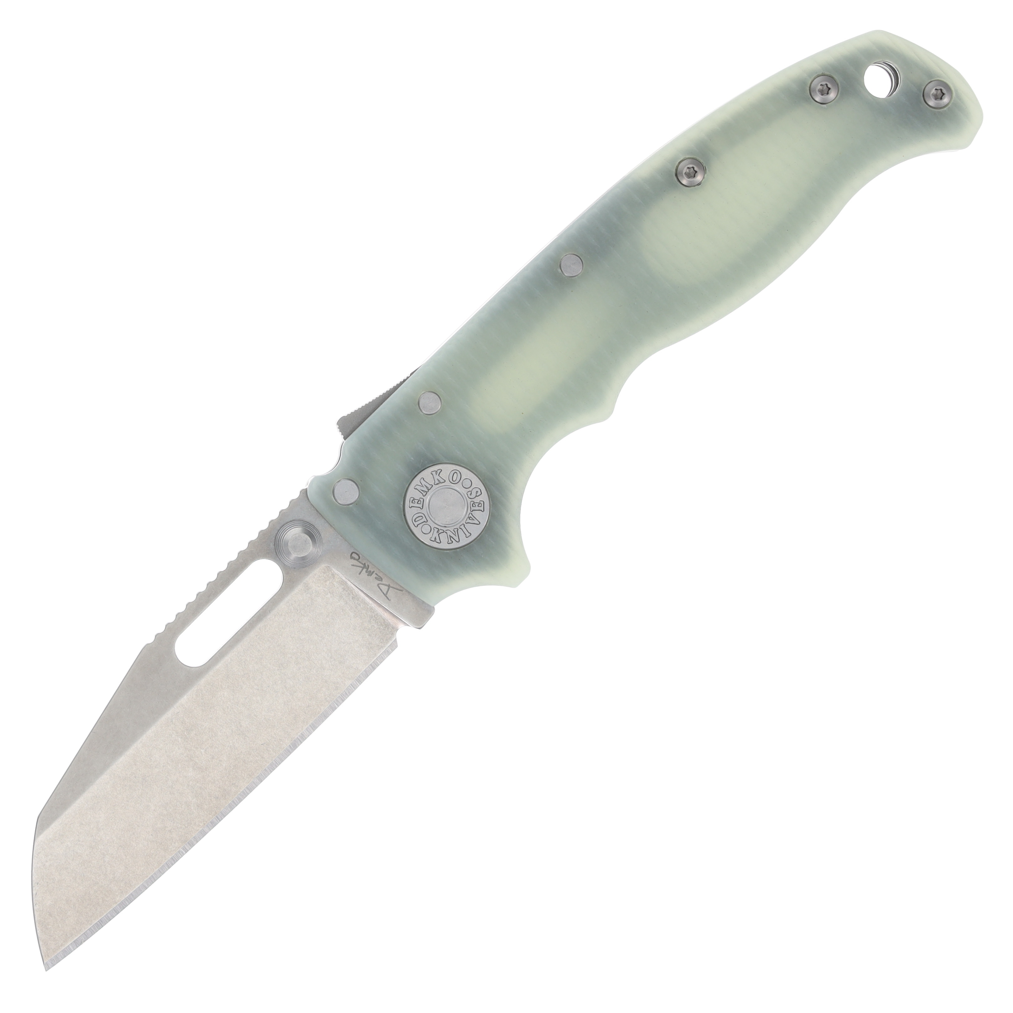 Demko Knives AD20.5 Natural 2.87 Inch Plain Stonewash Sharksfoot AD205-S35-SFN View 1