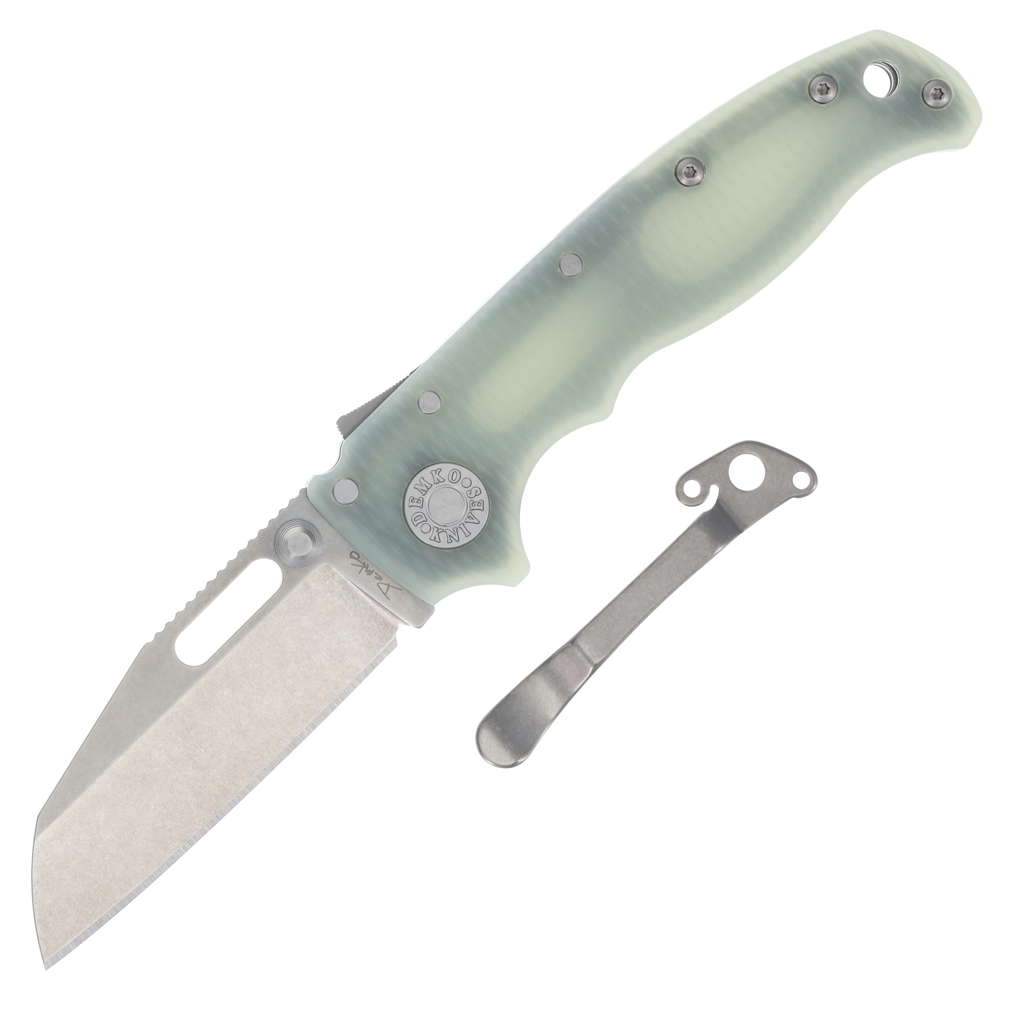 Demko Knives AD20.5 Natural 2.87 Inch Plain Stonewash Sharksfoot AD205-S35-SFN View 3
