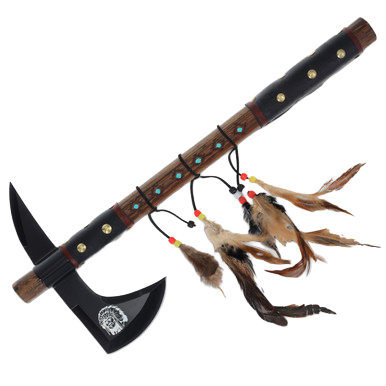 Frost Chipaway Cutlery Native American Tomahawk Peace Pipe Black Replica FR600 View 1