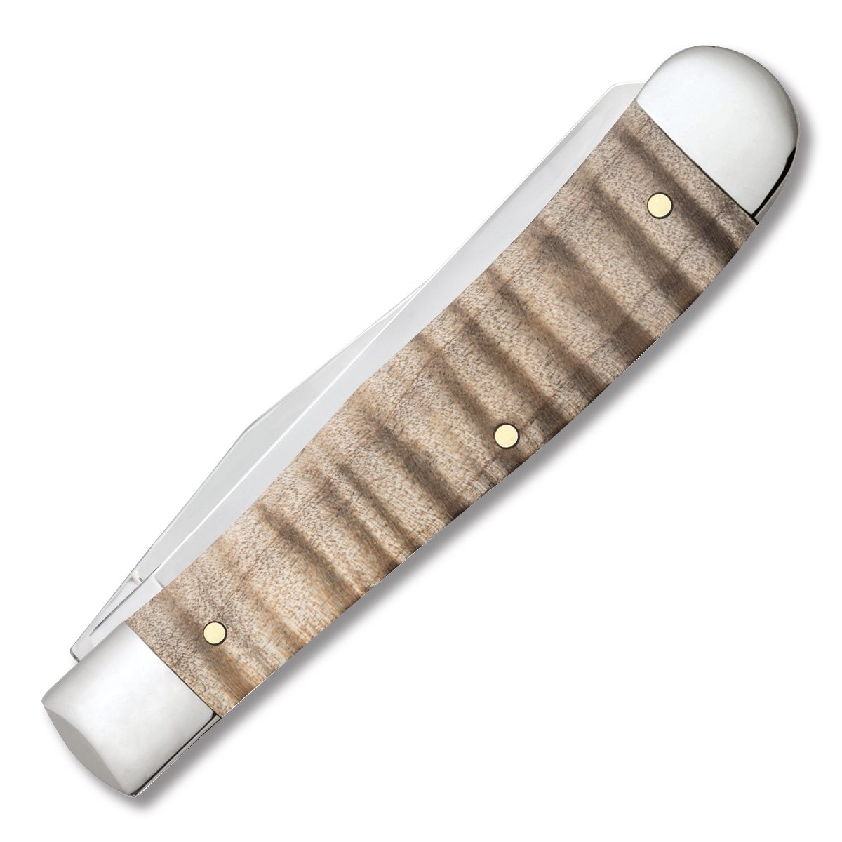 Case John Wayne Natural Maple Trapper Folding Knife CA10708 View 2