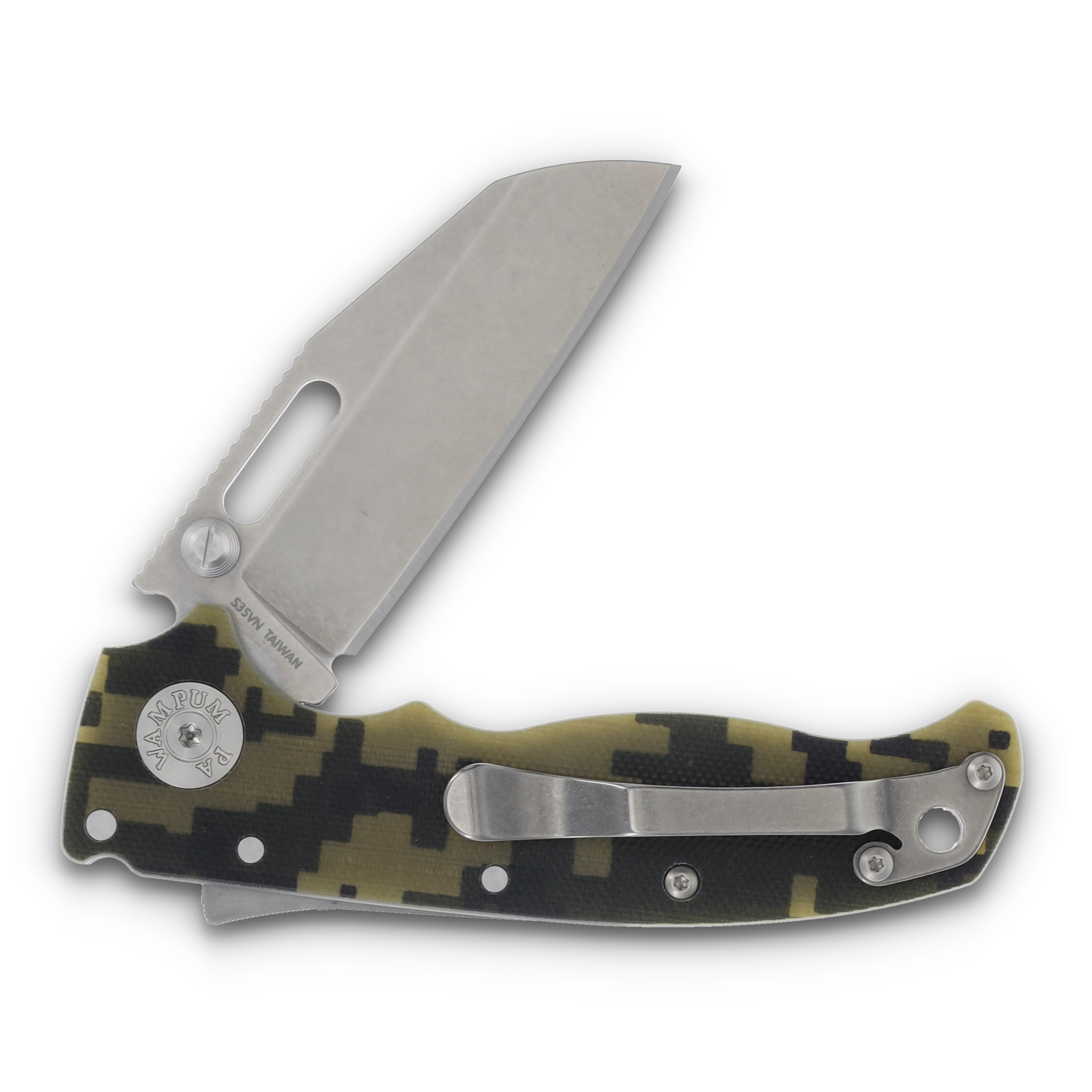 Demko Knives AD20.5 Folding Knife Shark Foot Digital Camo G-10 AD205-S35-SFDC View 2