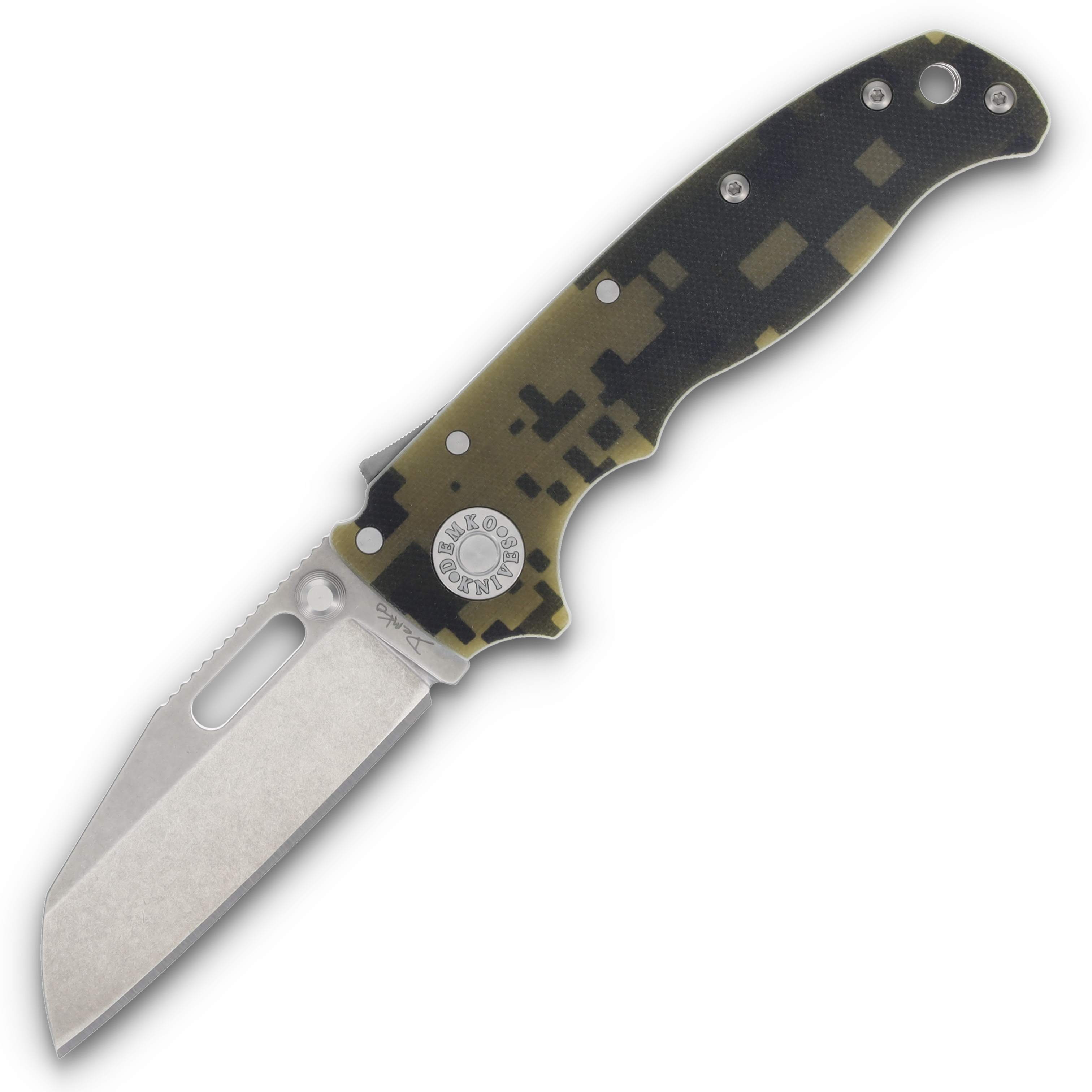 Demko Knives AD20.5 Folding Knife Shark Foot Digital Camo G-10 AD205-S35-SFDC View 3