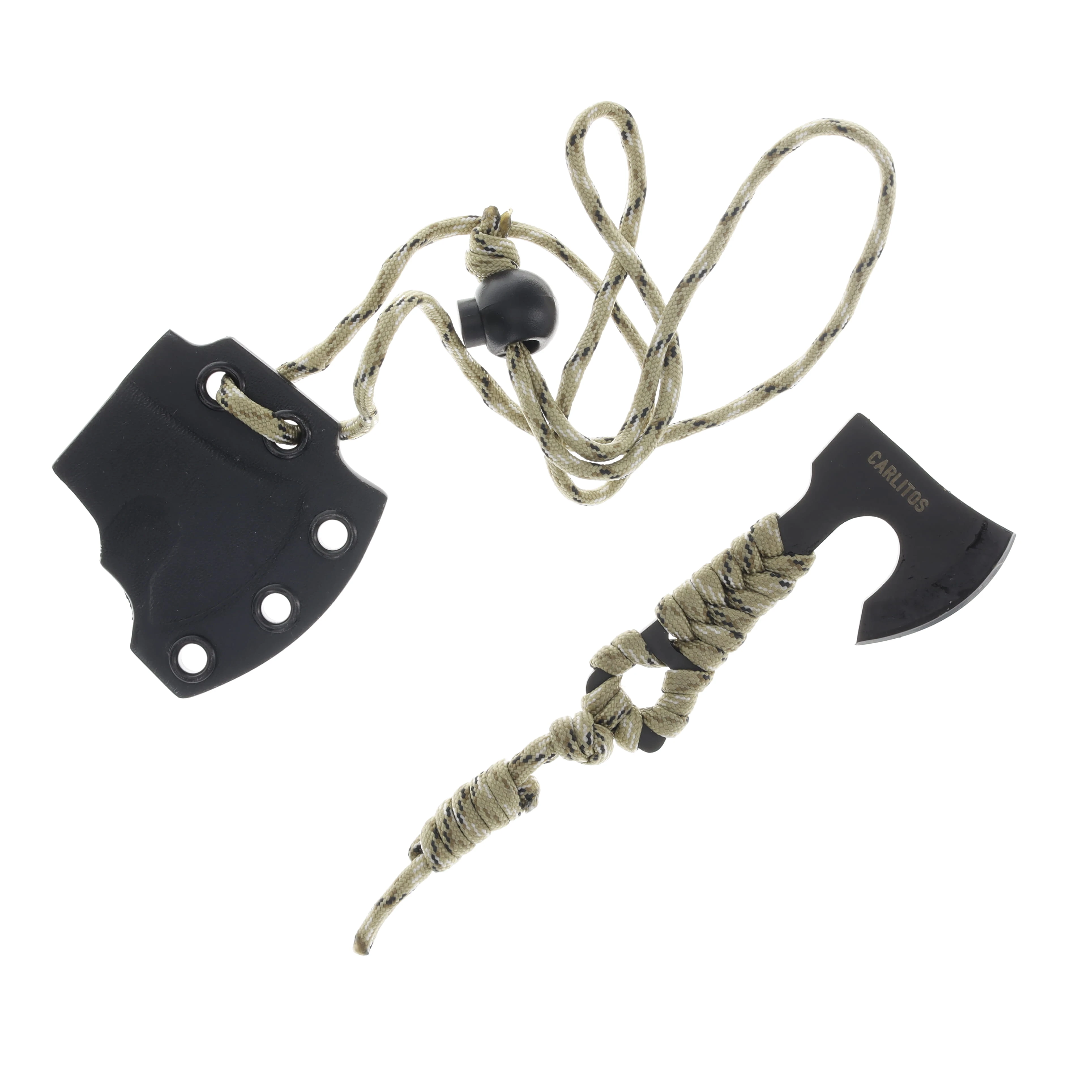 Condor Tool and Knife Carlitos Neck Hatchet Knife 2.98in Plain Edge Paracord Wrapped CTK60728 View 2