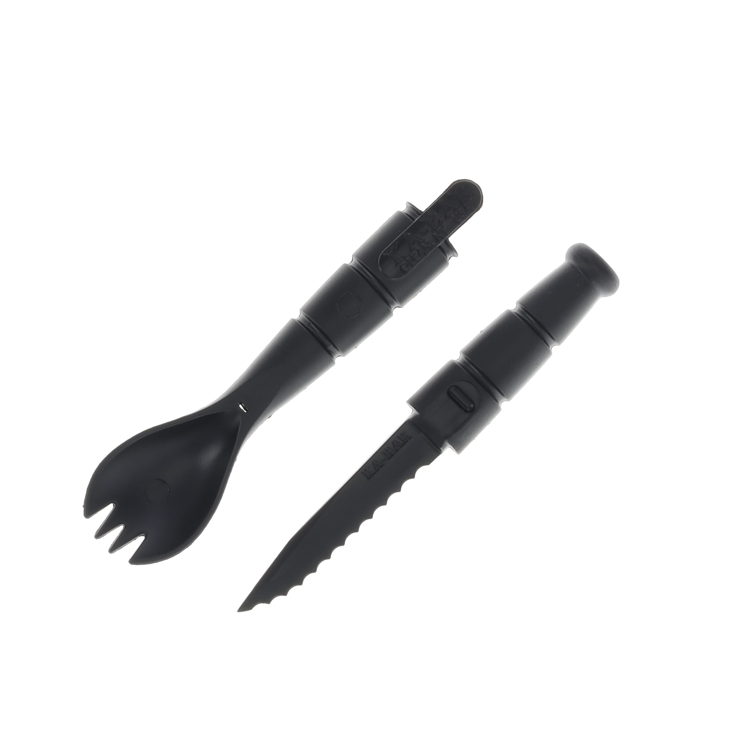 KA-BAR Tactical Spork and Knife Black 2.5in Serrated Blade KA9909 View 1