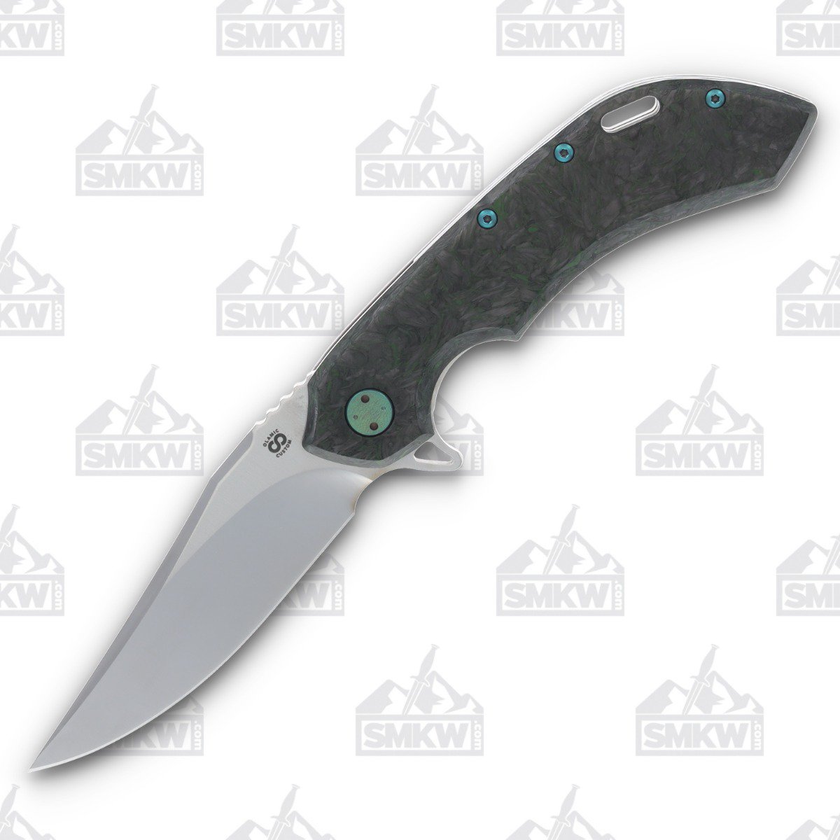 Olamic Wayfarer 247 Folding Knife T-033B Dark Matter Green Frosty T033B View 1