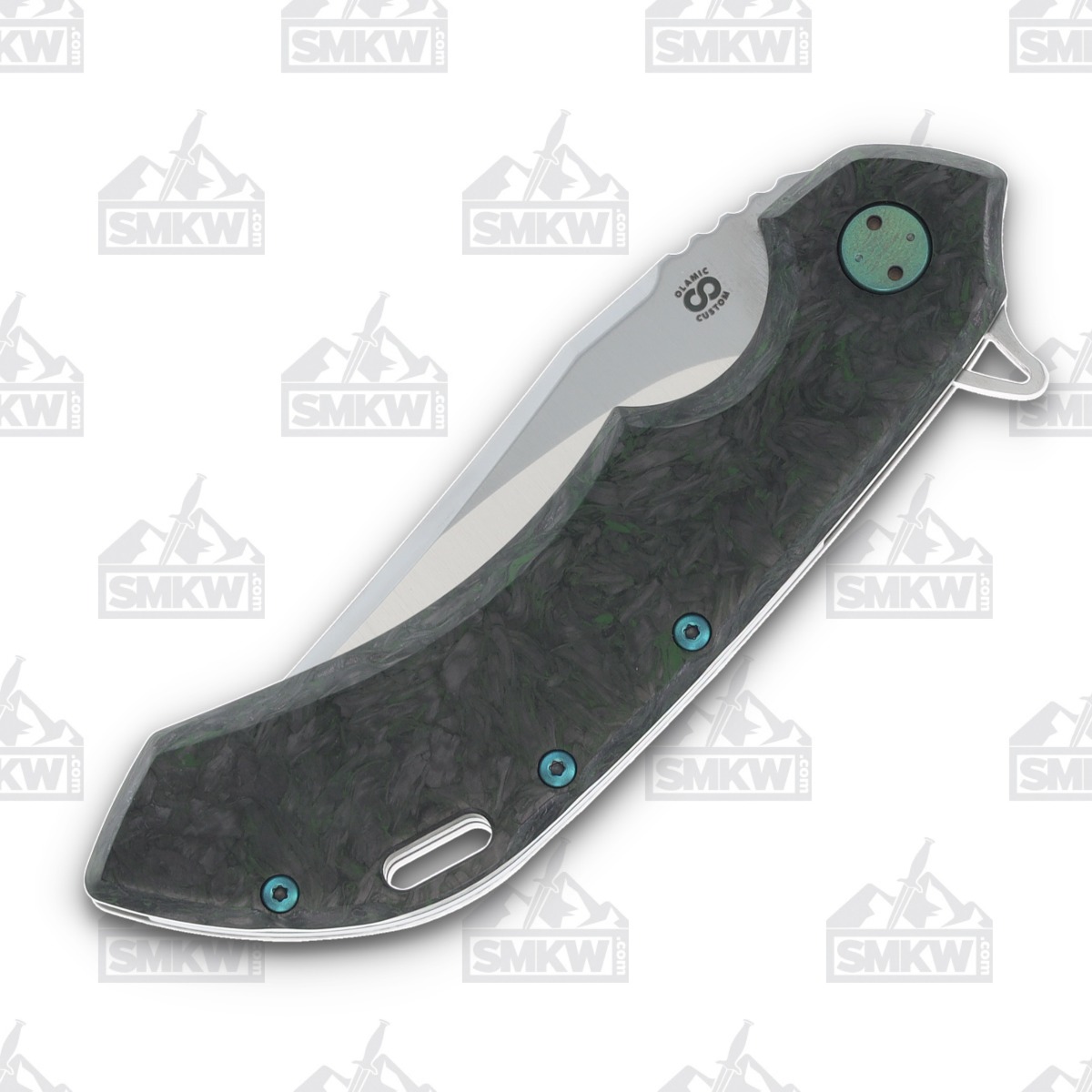 Olamic Wayfarer 247 Folding Knife T-033B Dark Matter Green Frosty T033B View 5