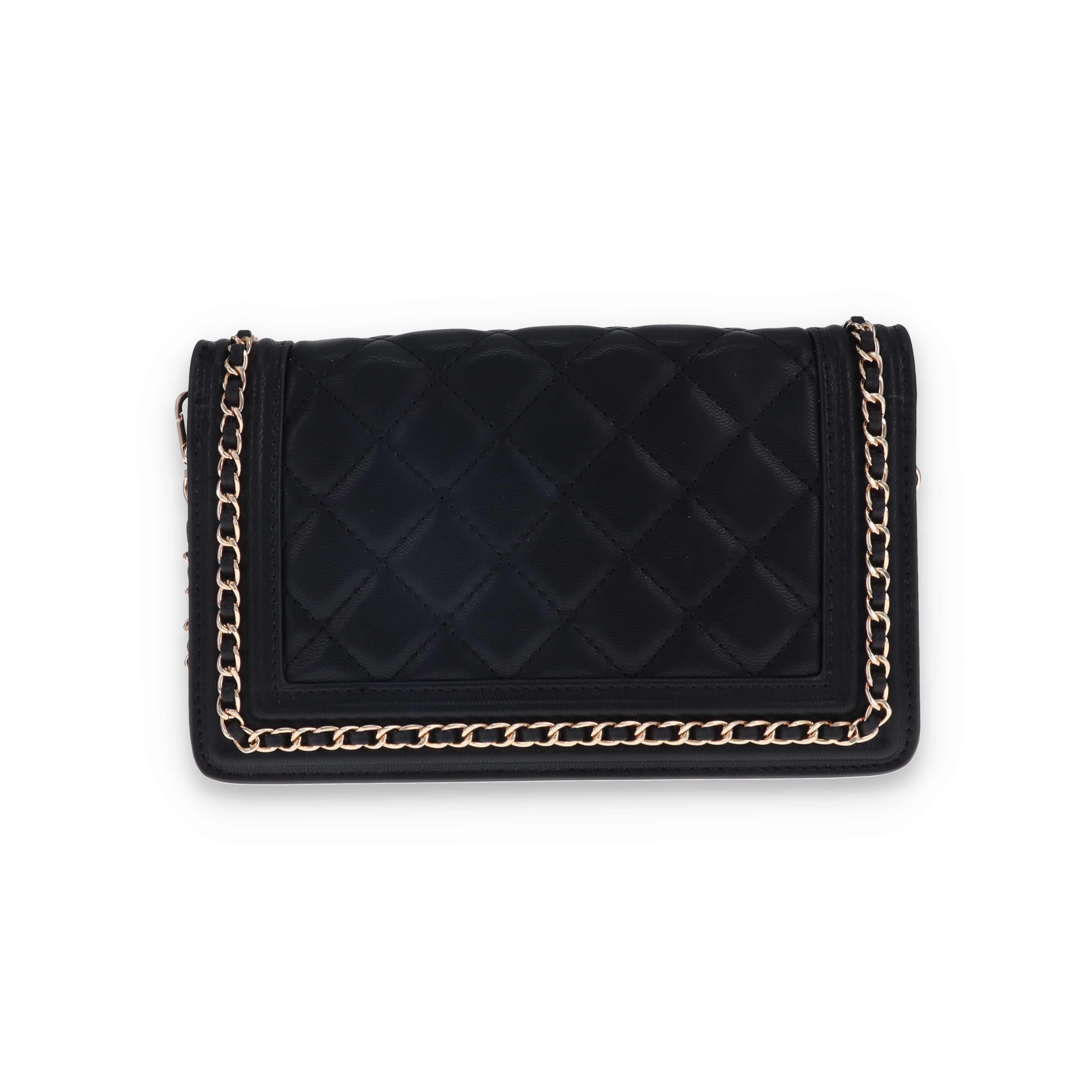 Leda's Fashions Small Black Clutch Purse LPP1307BLK View 3
