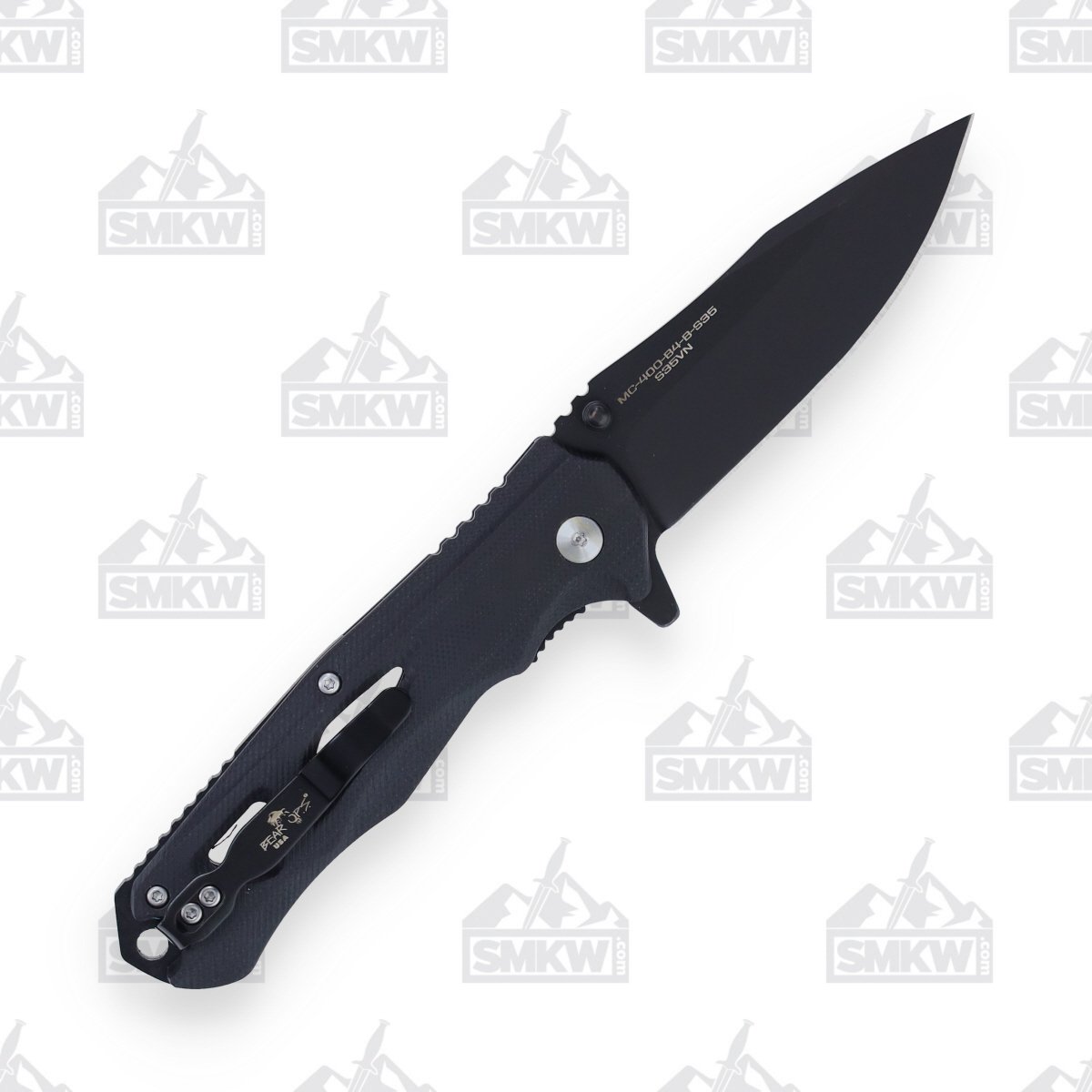 Bear and Son Bear OPS Black G10 Folding Knife 2.87in Plain Blade BRMC400B4S35 View 1