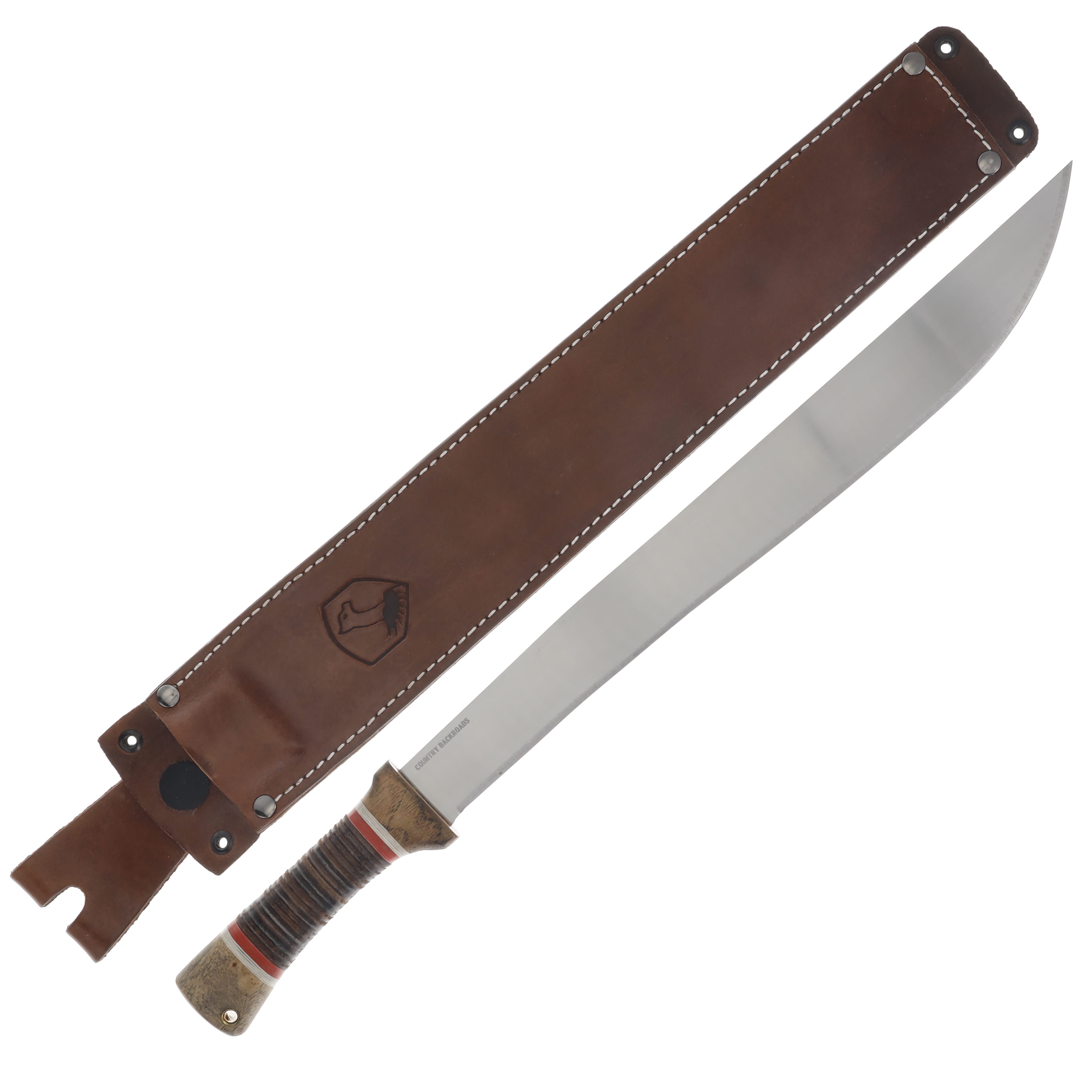 Condor Tool and Knife Country Backroads Machete American Hickory 15.8in Polished Blade CTK62764 View 2