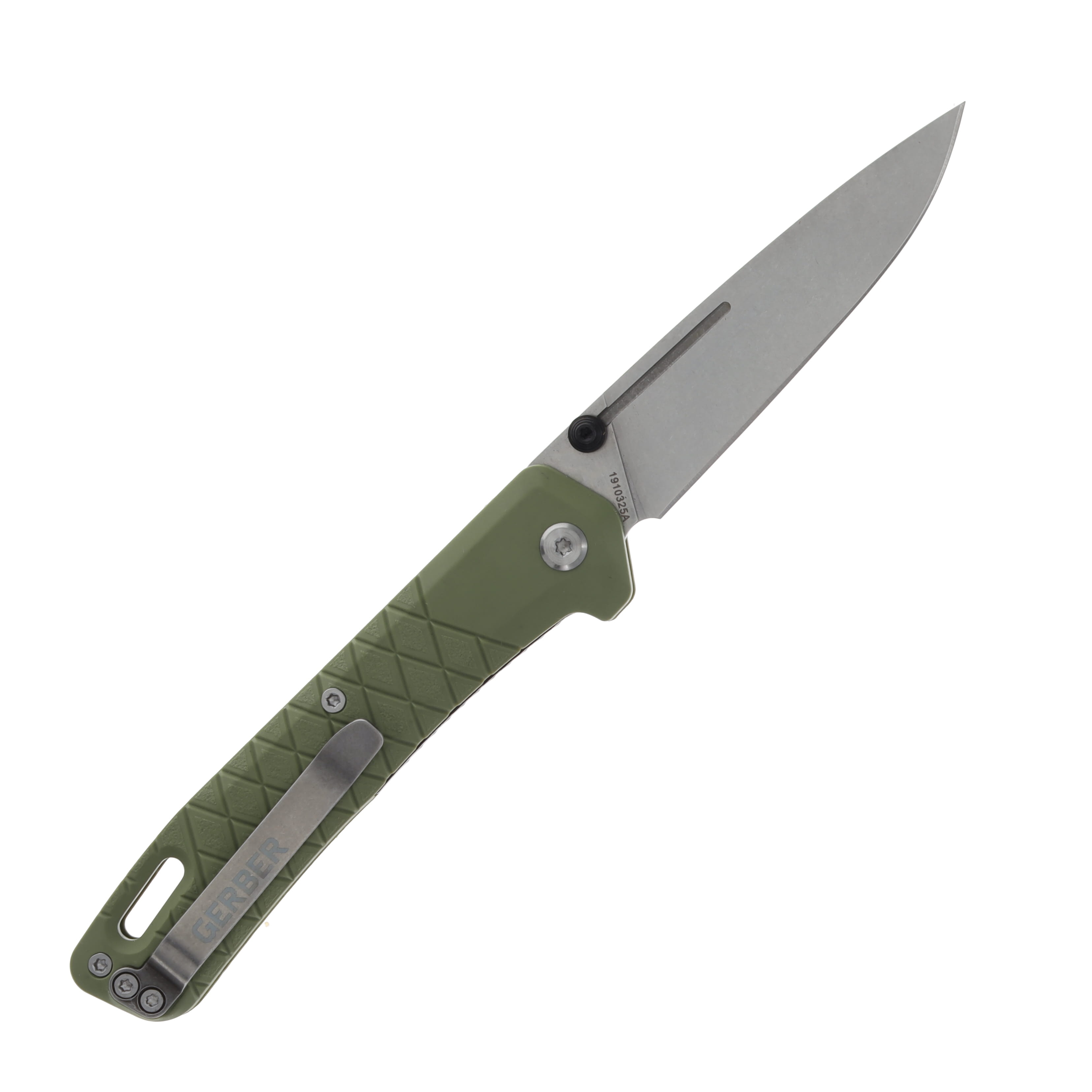 Gerber Zilch Folding Knife Lichen Green 3.1in Stonewash Drop Point G1067529 View 2